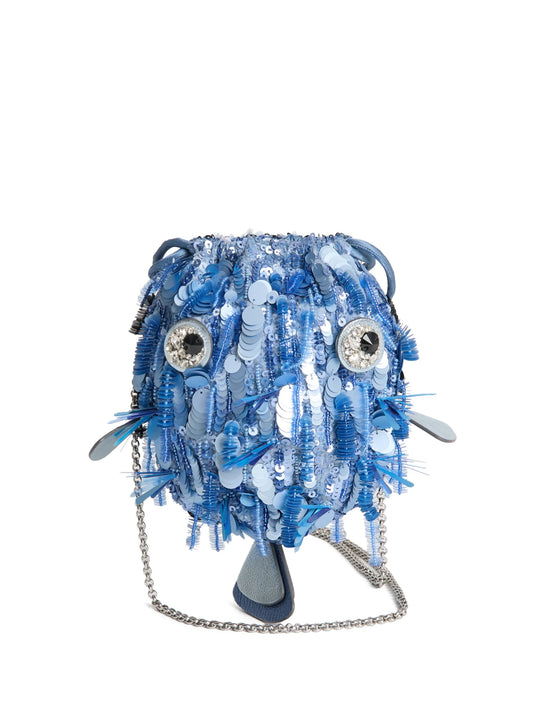sequin-embellished blowfish cross body bag