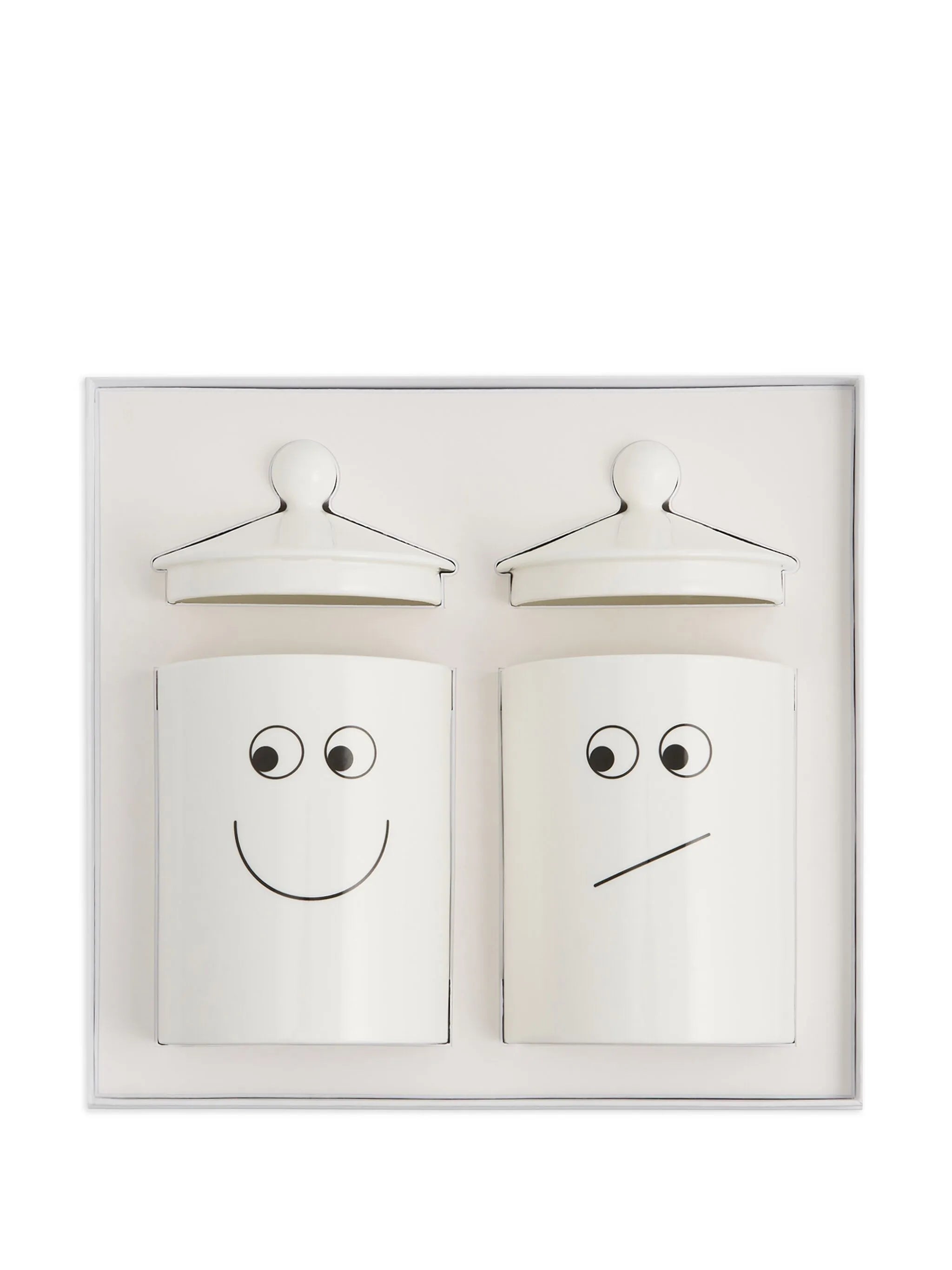 eyes-motif canisters set (14cmx11cmx11cm)