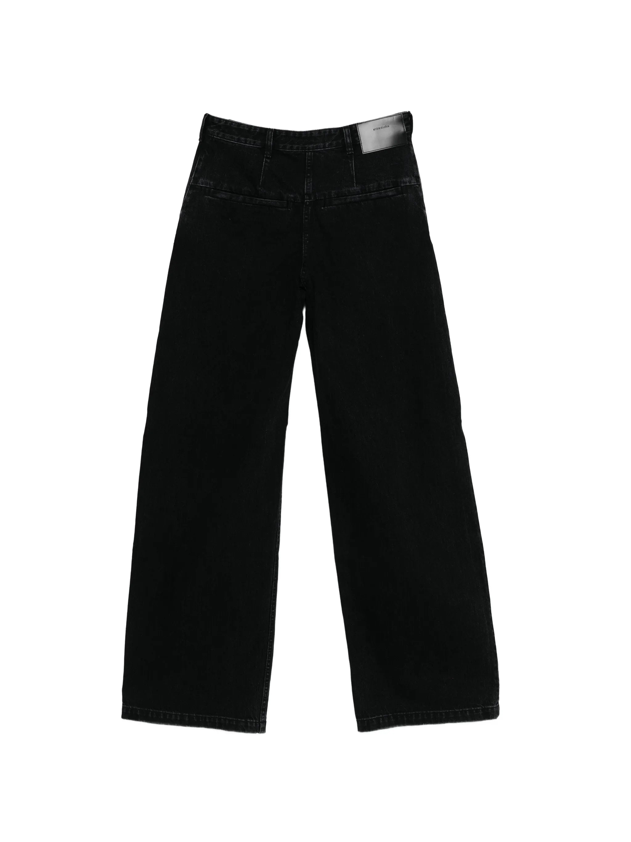 cotton wide-leg jeans