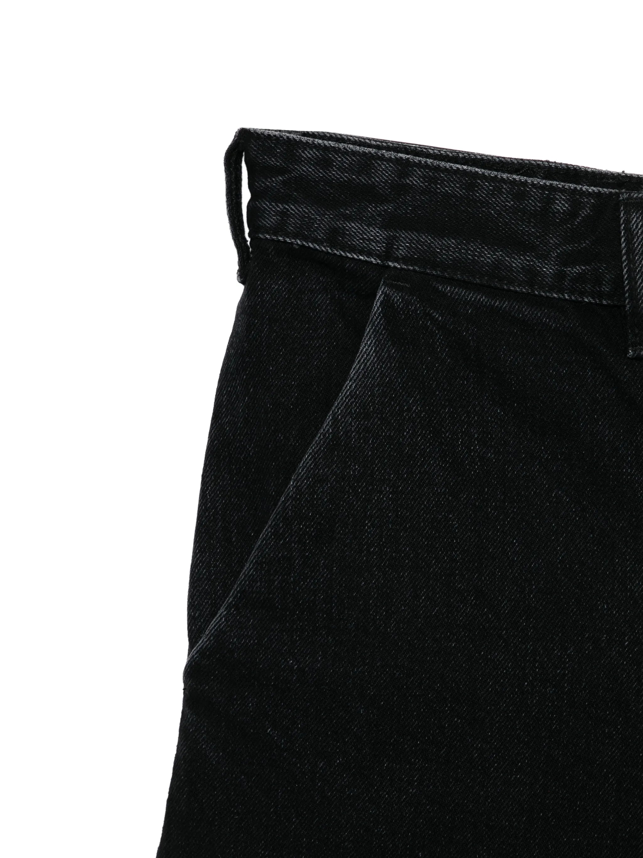 cotton wide-leg jeans