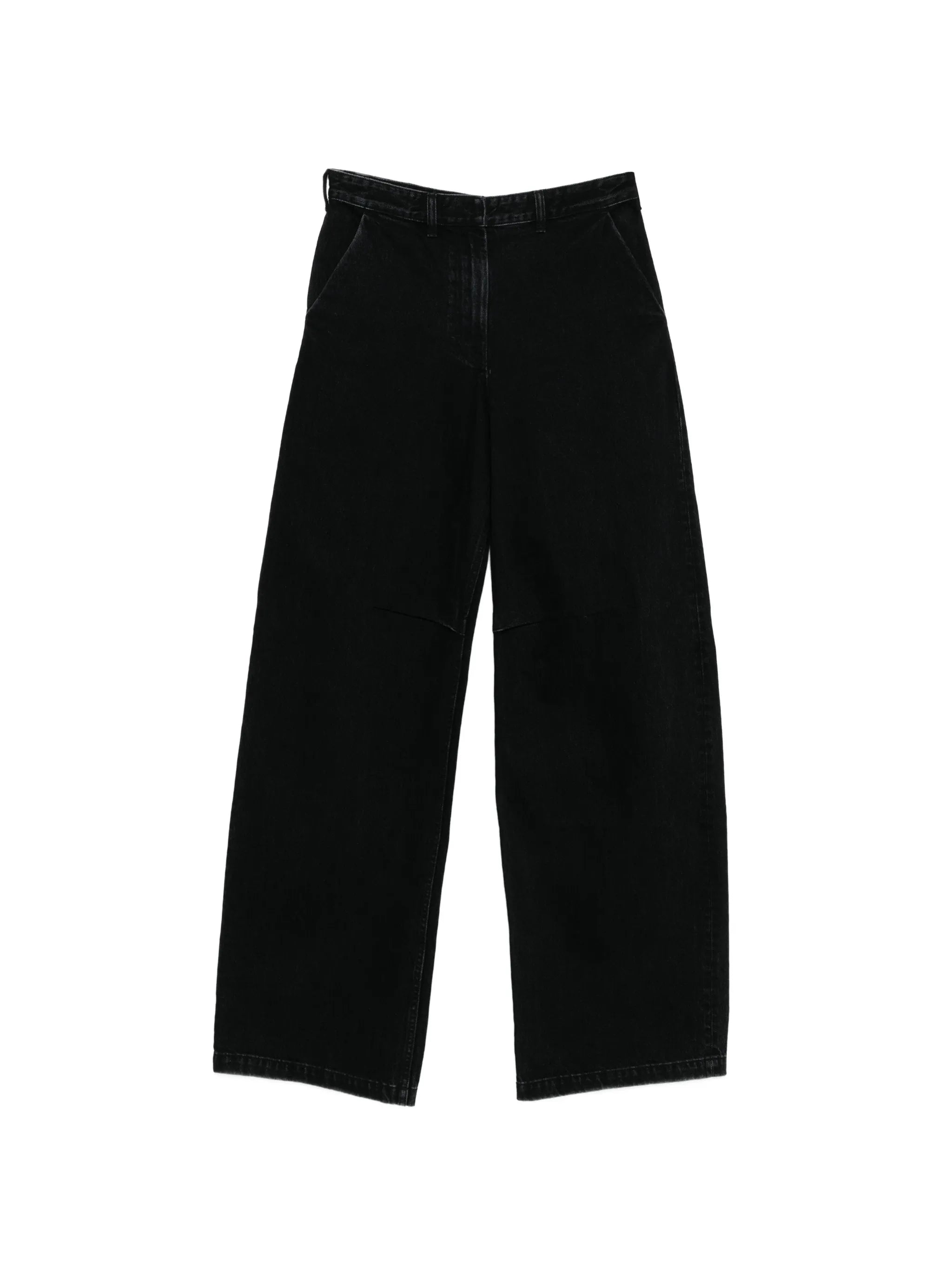 cotton wide-leg jeans