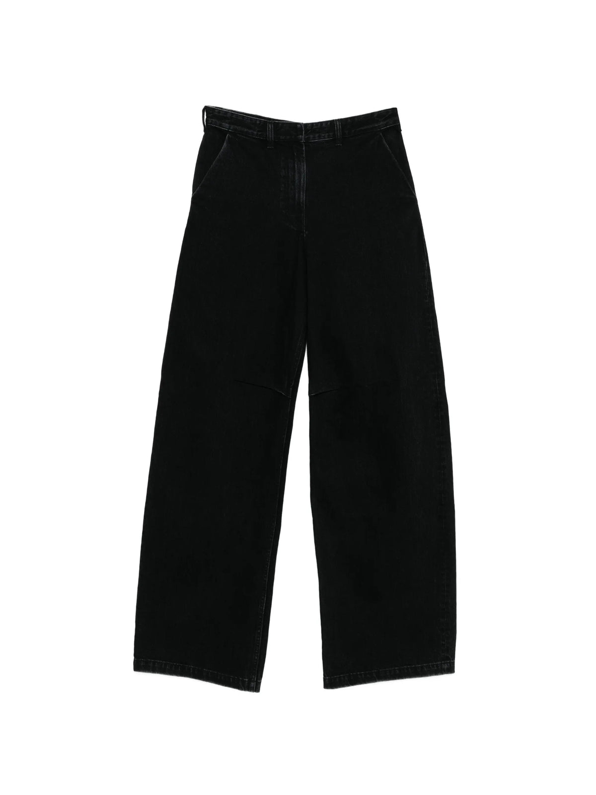 cotton wide-leg jeans