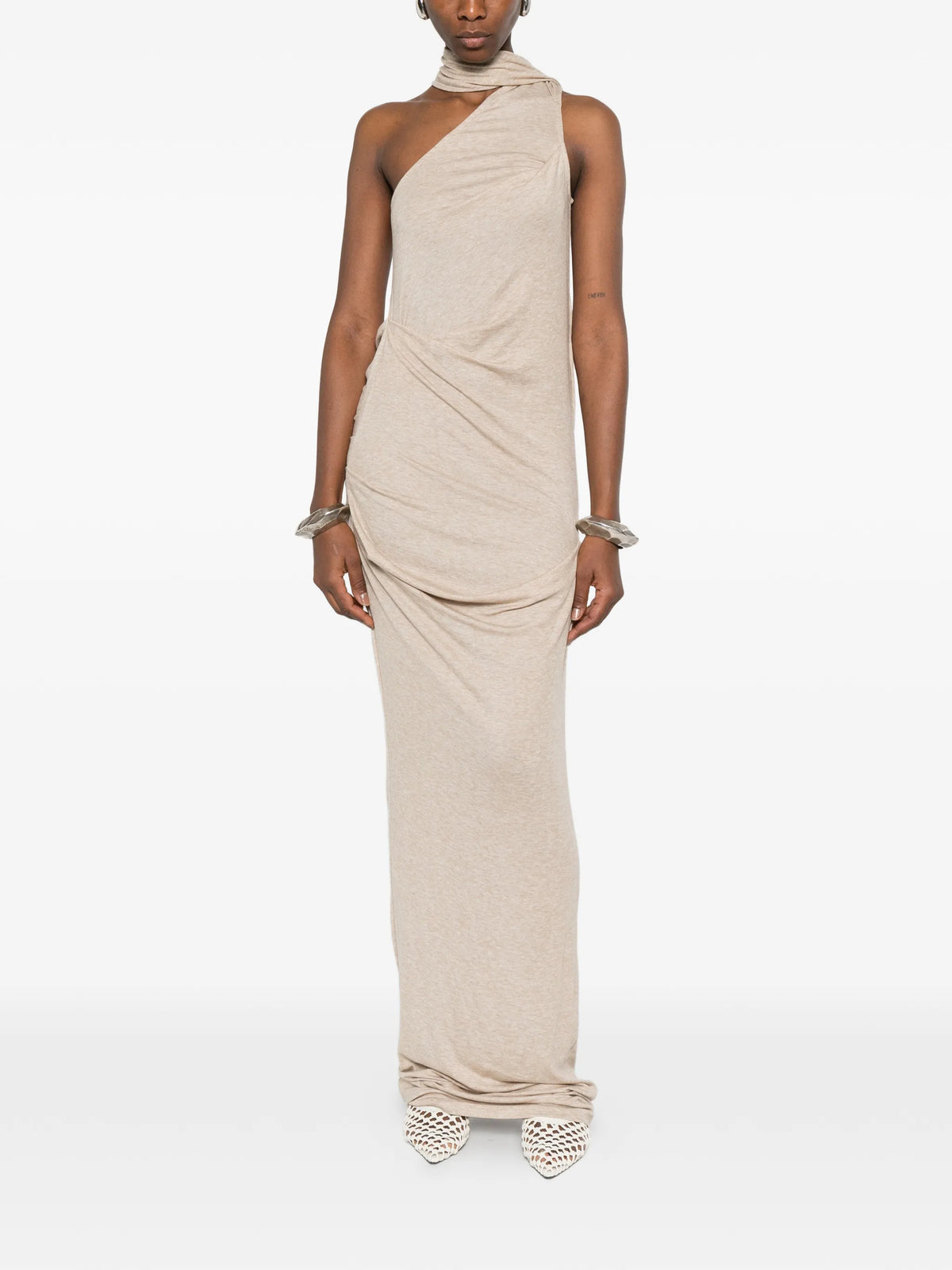 sleeveless dalters dress in fawn