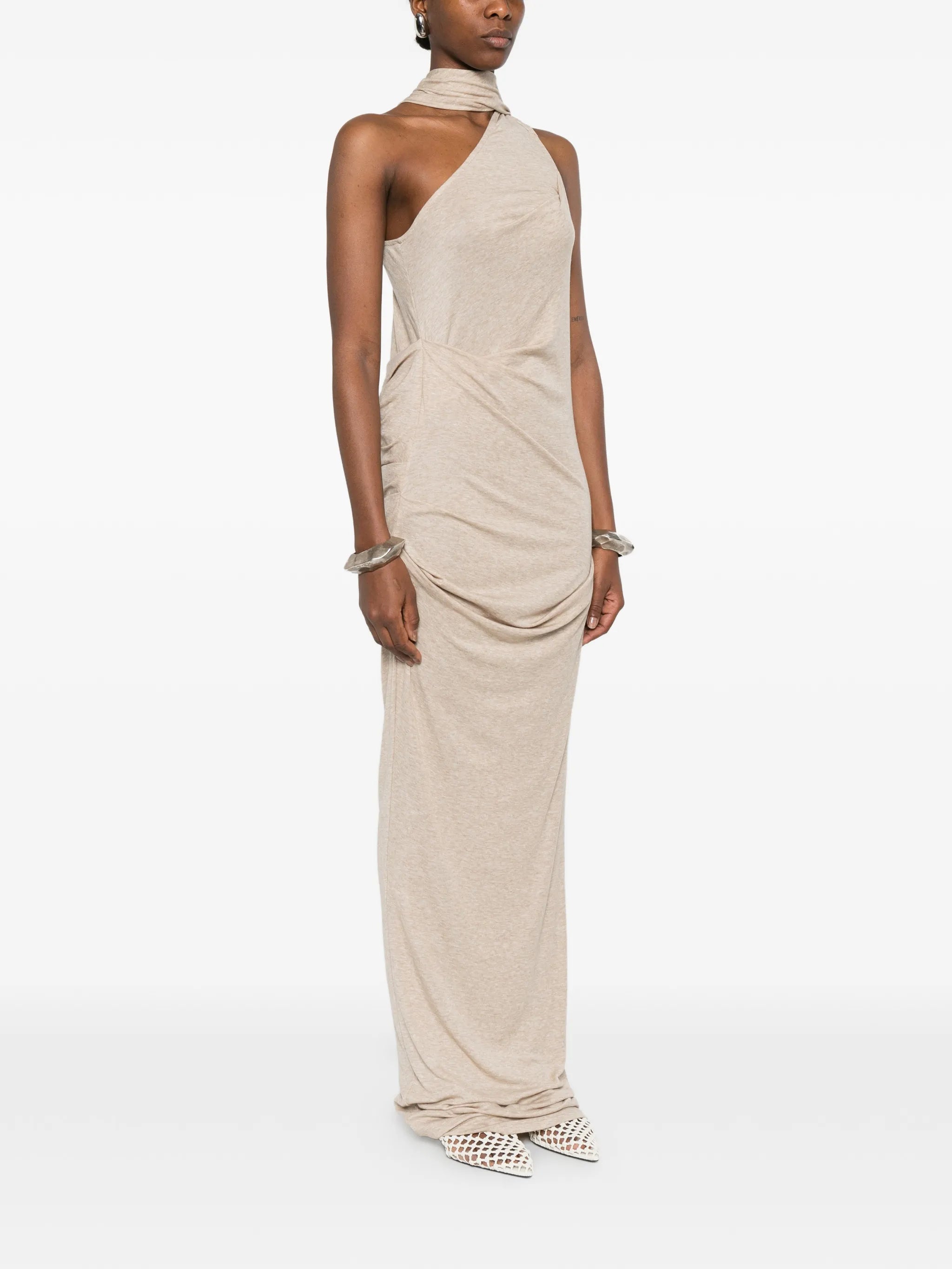 sleeveless dalters dress in fawn