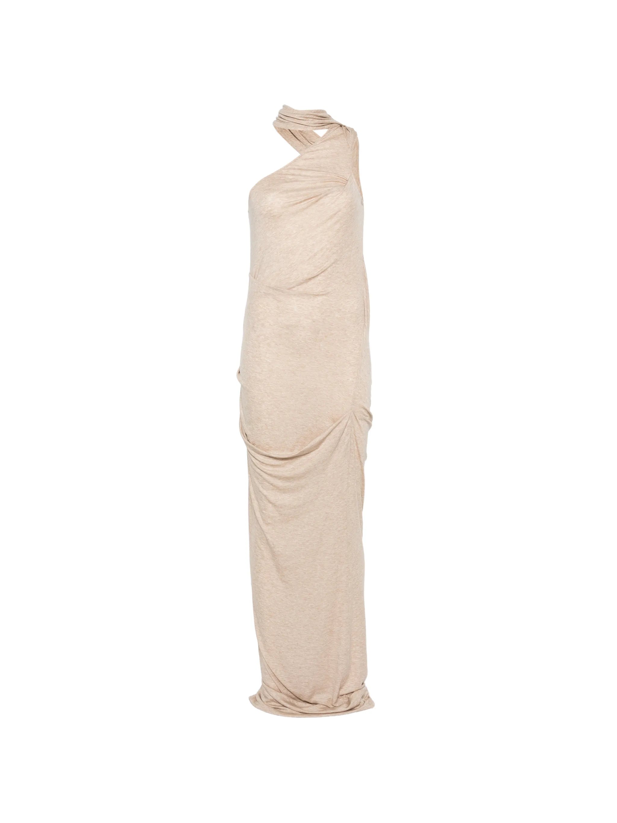 sleeveless dalters dress in fawn