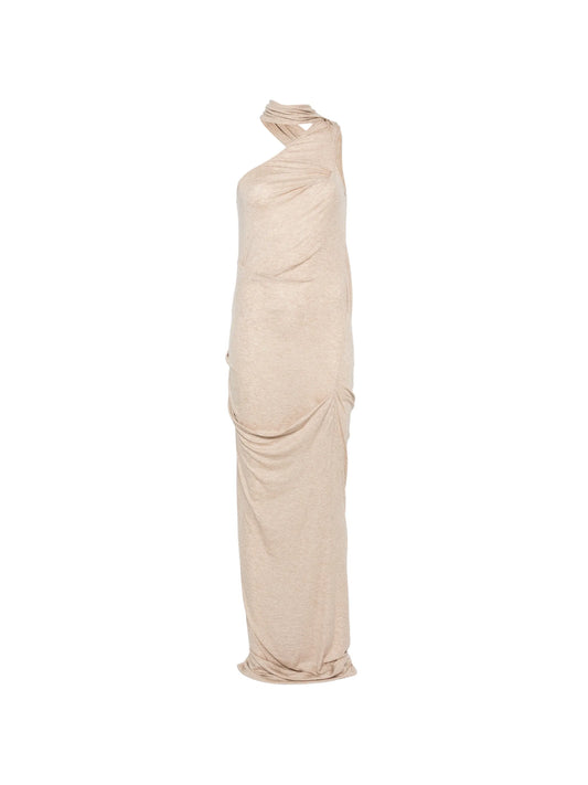 sleeveless dalters dress in fawn
