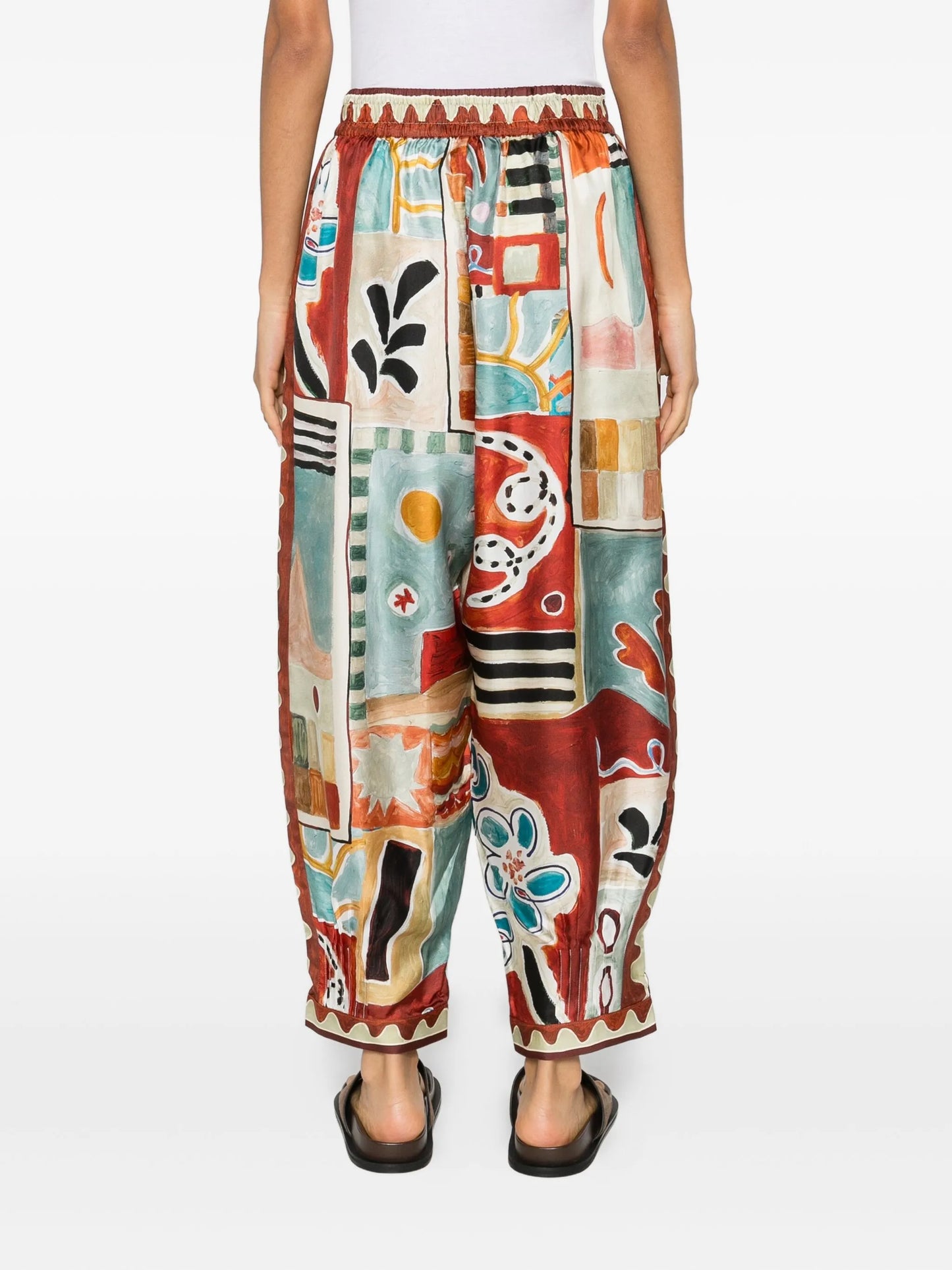 Michelle elasticated-waisband trousers