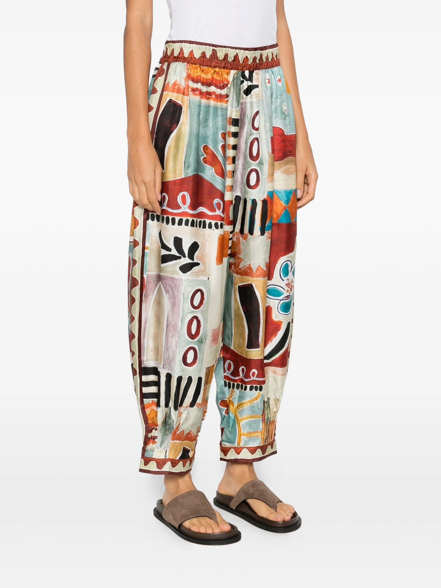 Michelle elasticated-waisband trousers