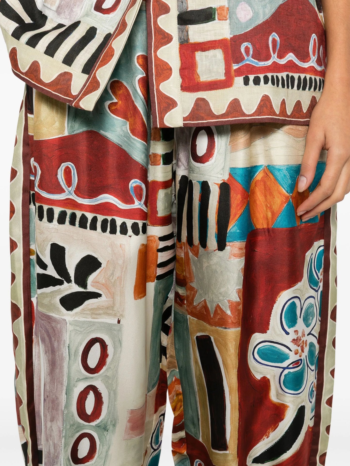 Michelle elasticated-waisband trousers