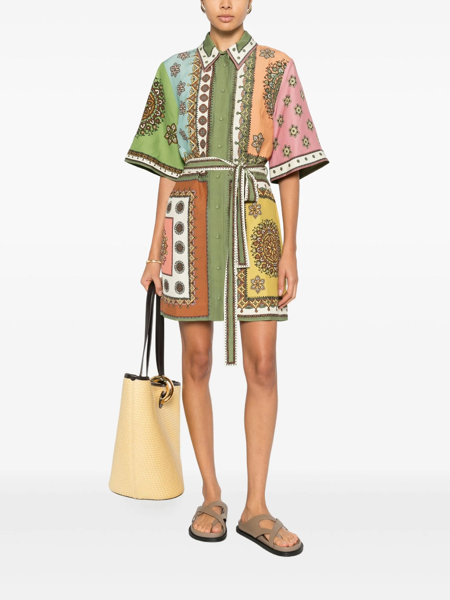 Contina printed mini dress