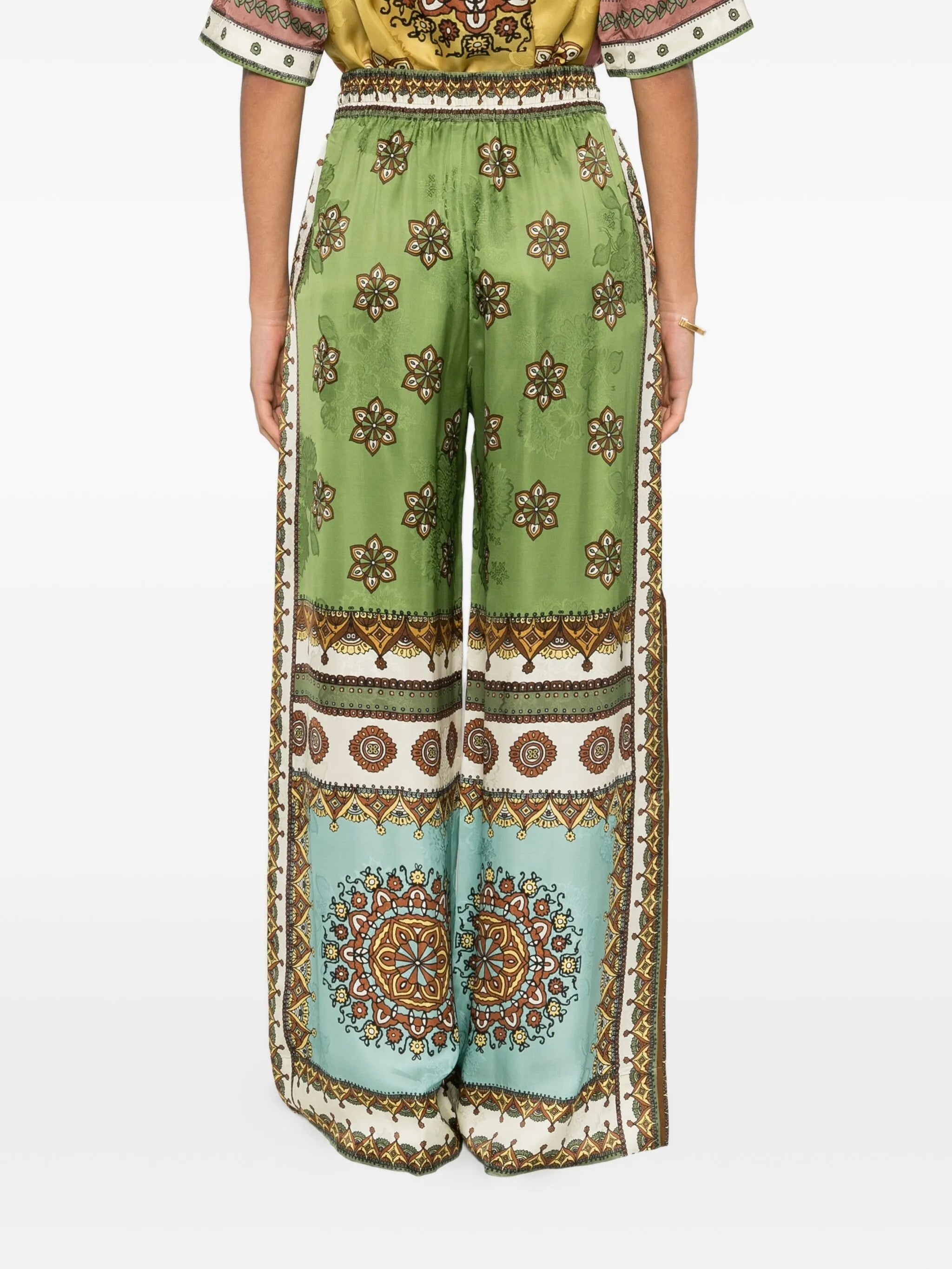 Contina floral-print trousers