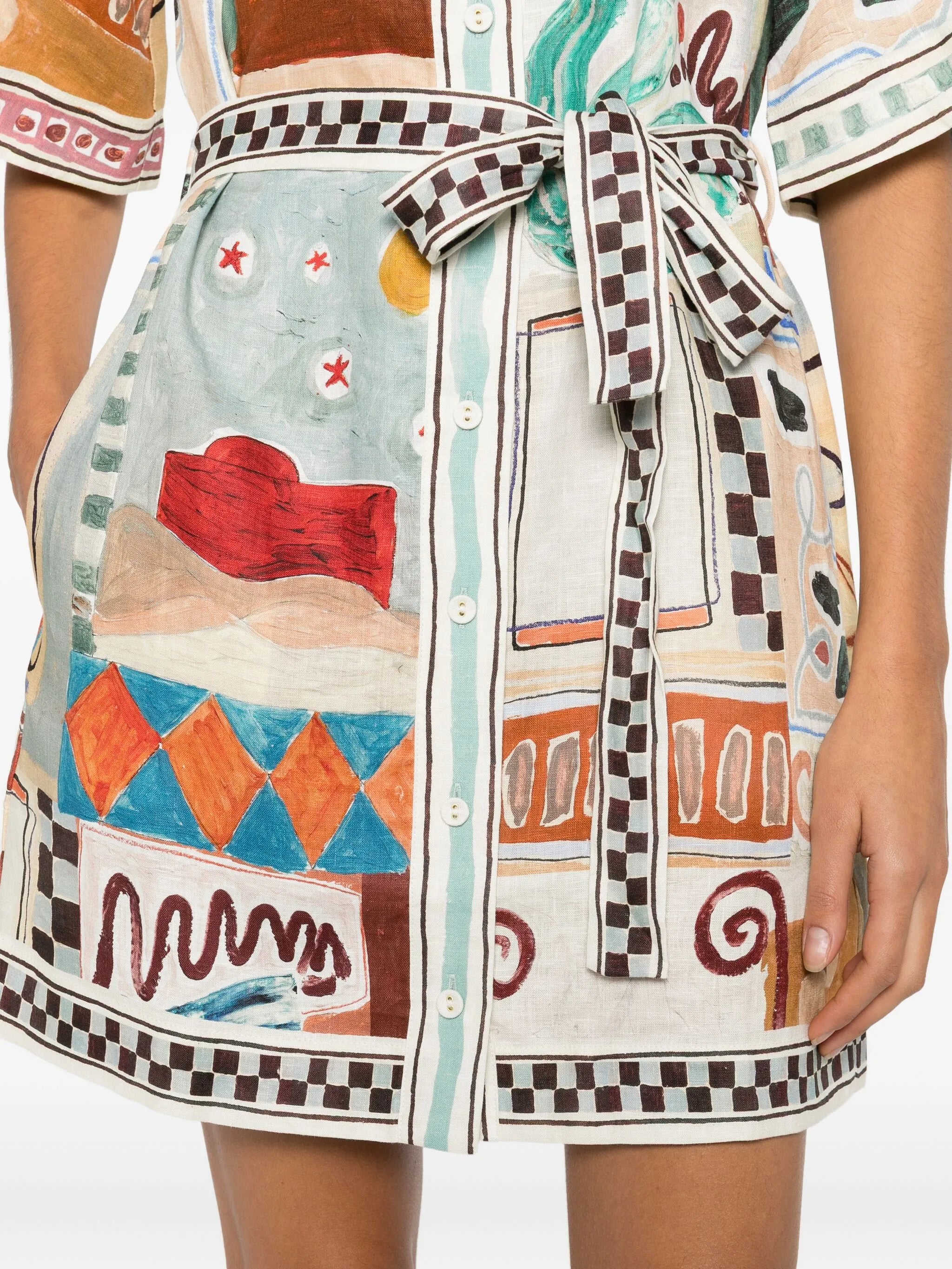 Michelle abstract-print mini dress