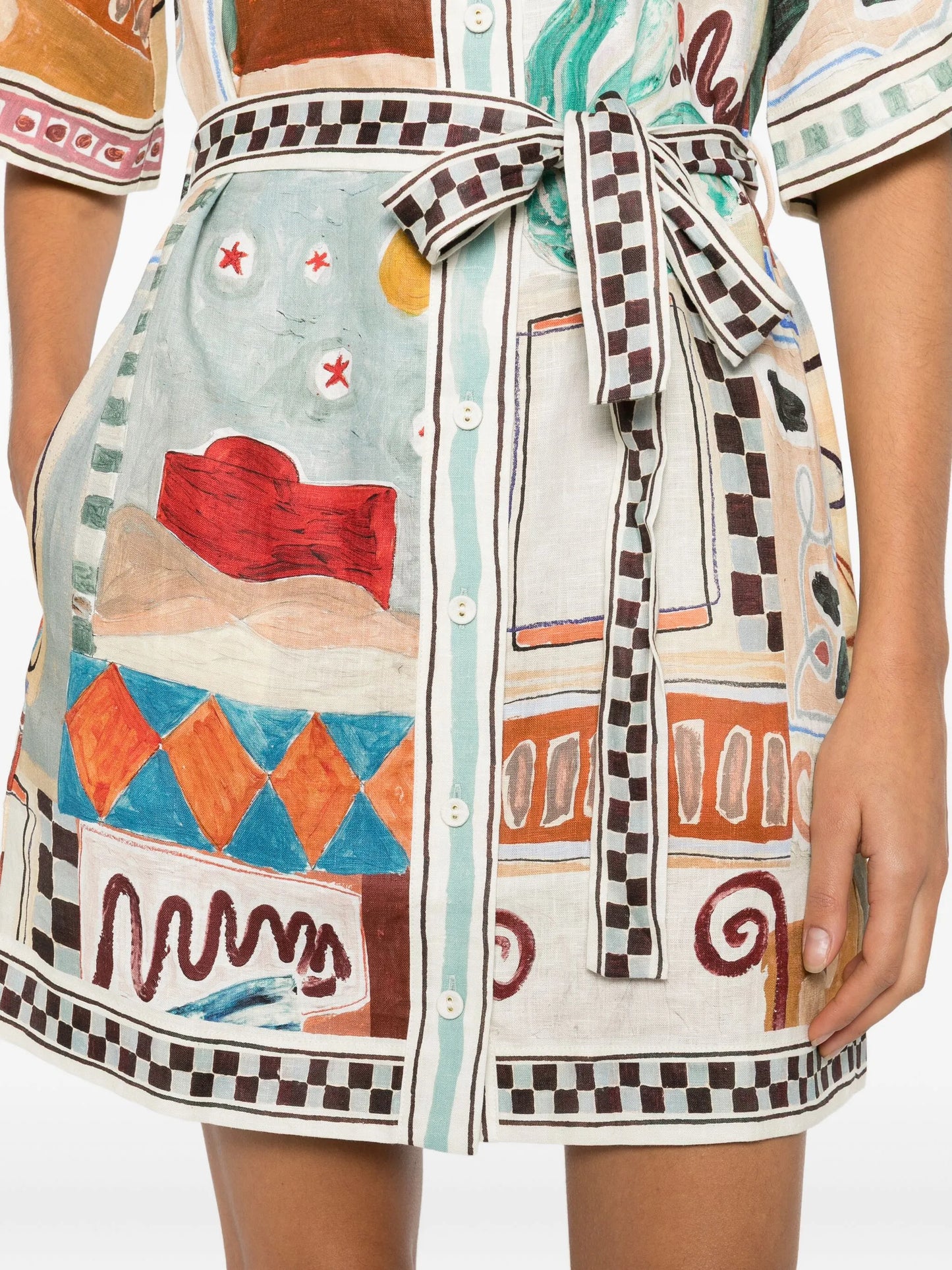 Michelle abstract-print mini dress