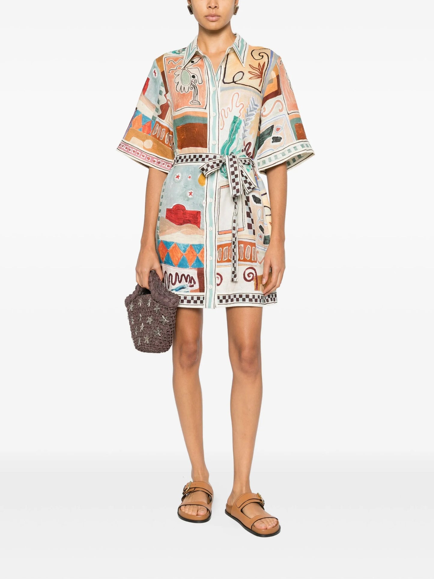 Michelle abstract-print mini dress