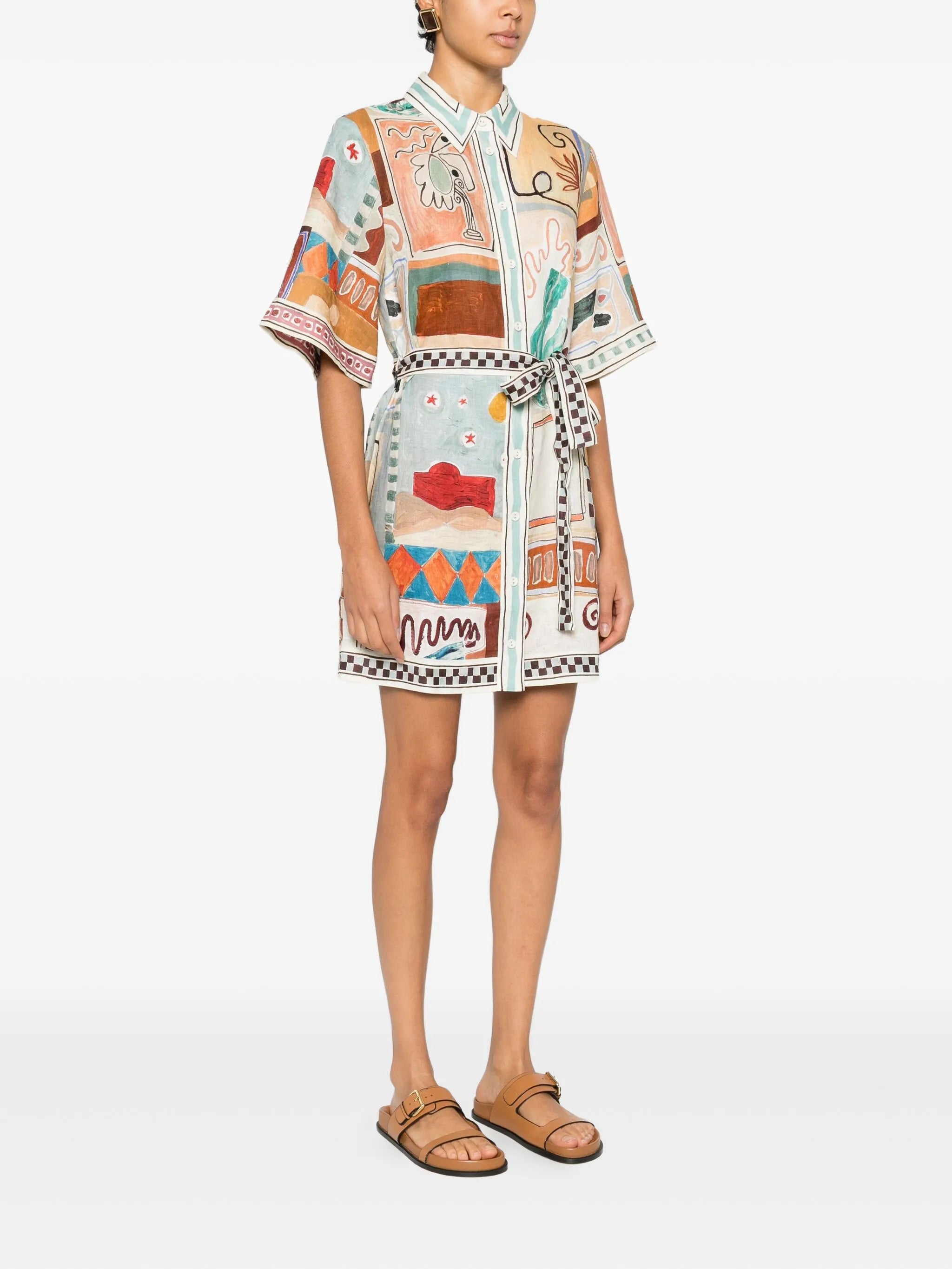 Michelle abstract-print mini dress