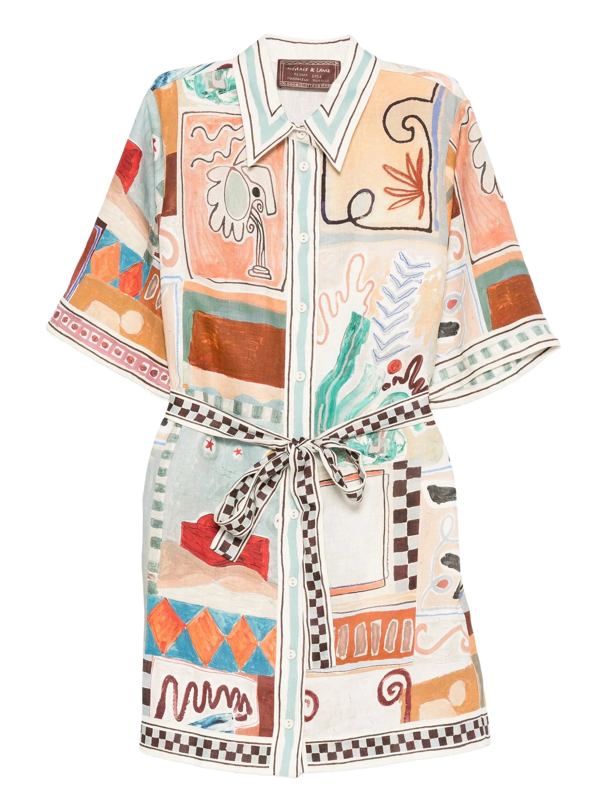 Michelle abstract-print mini dress