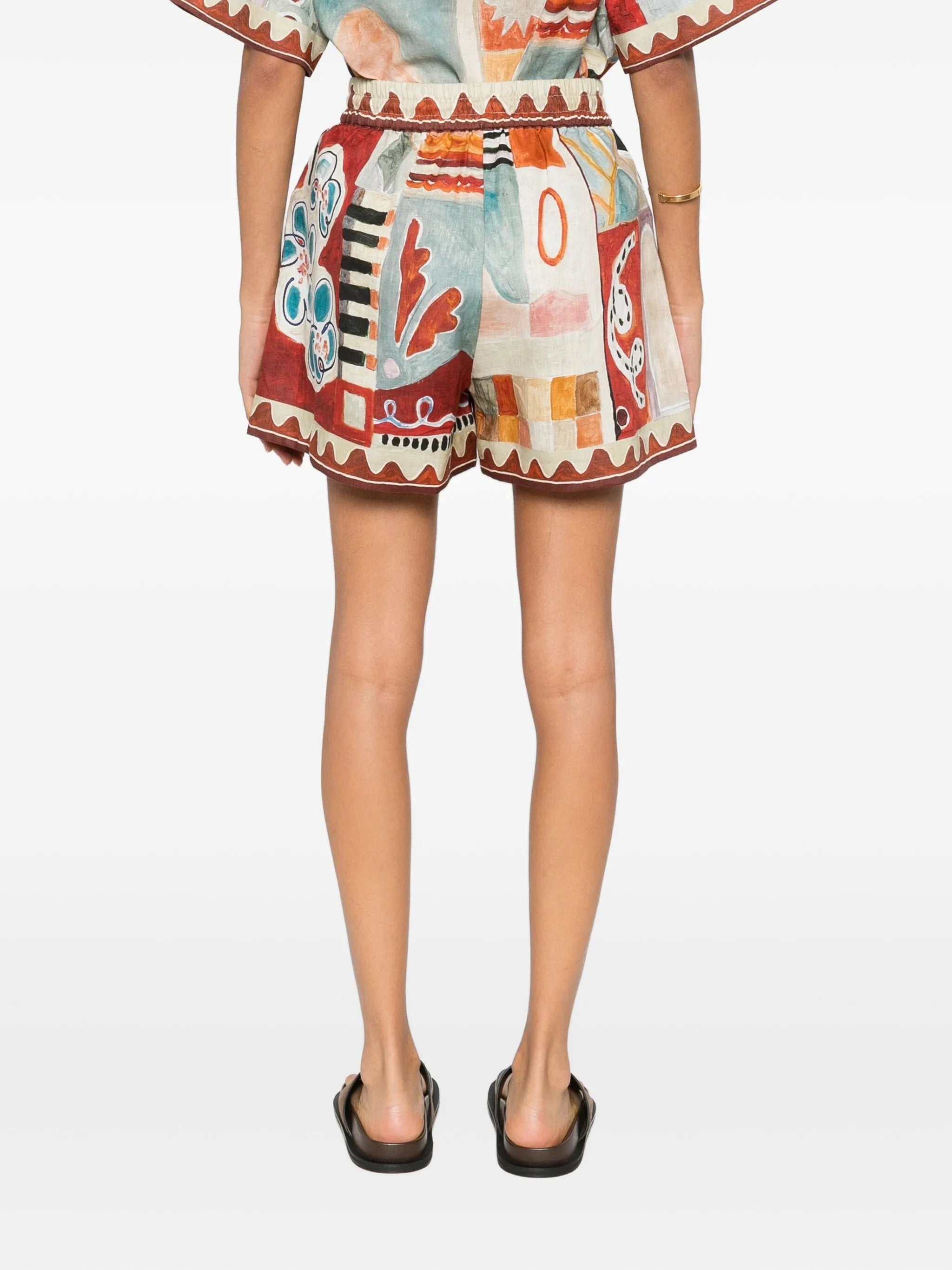 Michelle abstract-print shorts