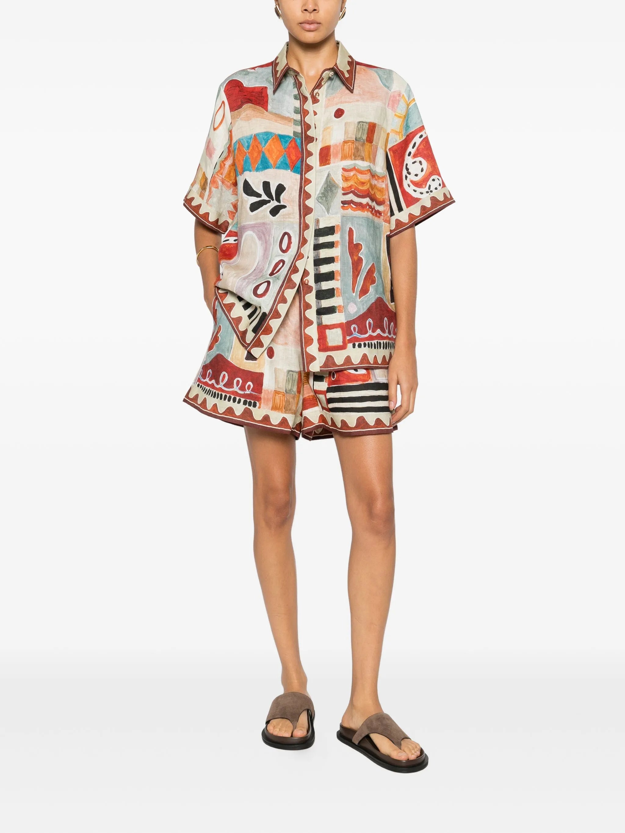 Michelle abstract-print shorts