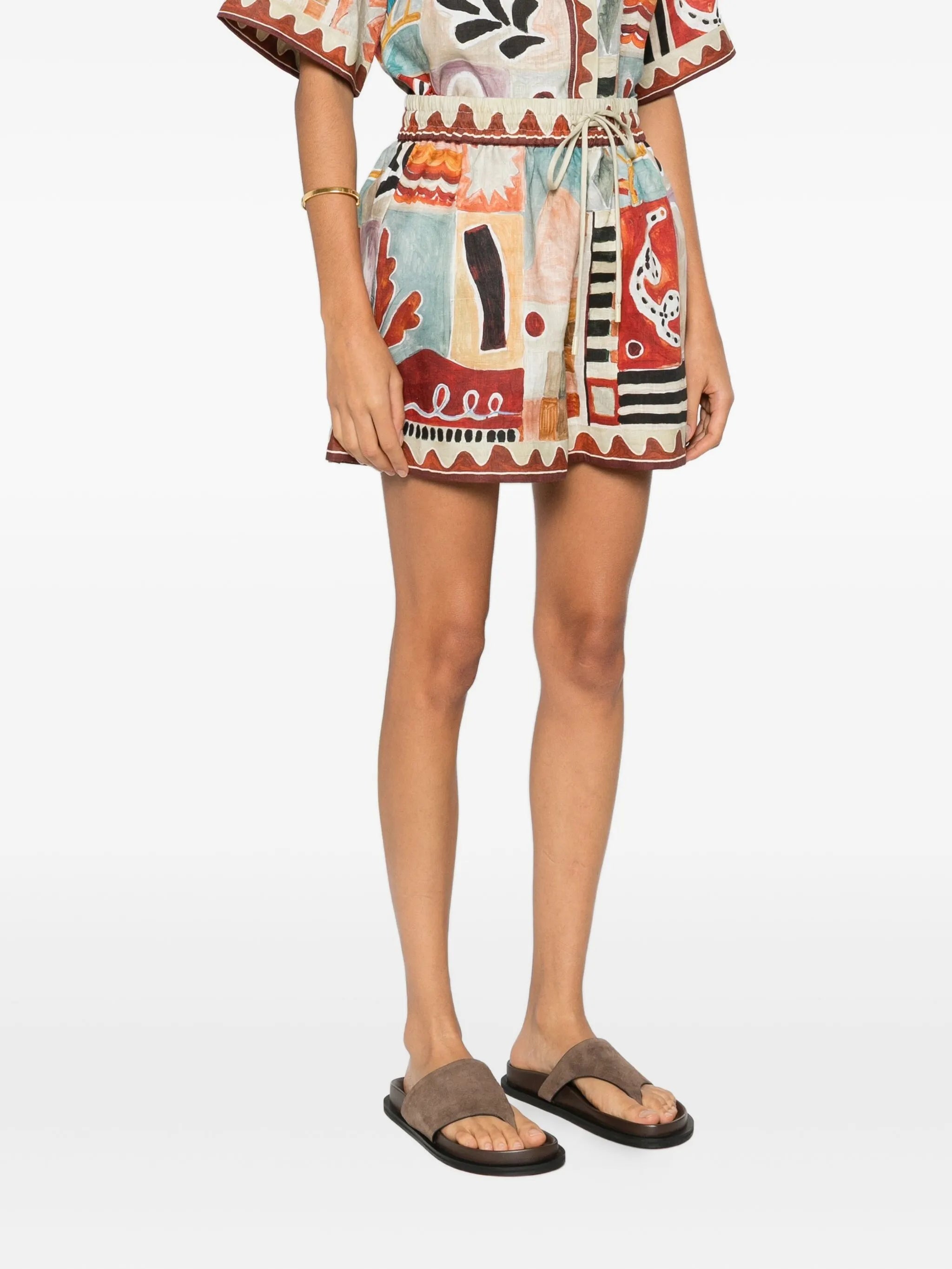 Michelle abstract-print shorts