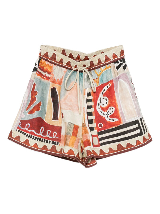 Michelle abstract-print shorts