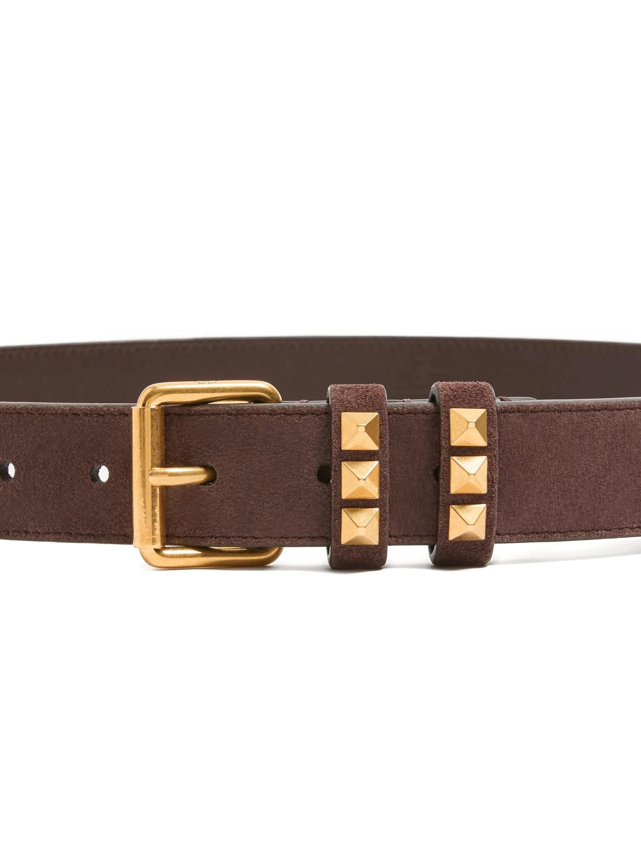 Flaneuse rockstud-embellished suede belt