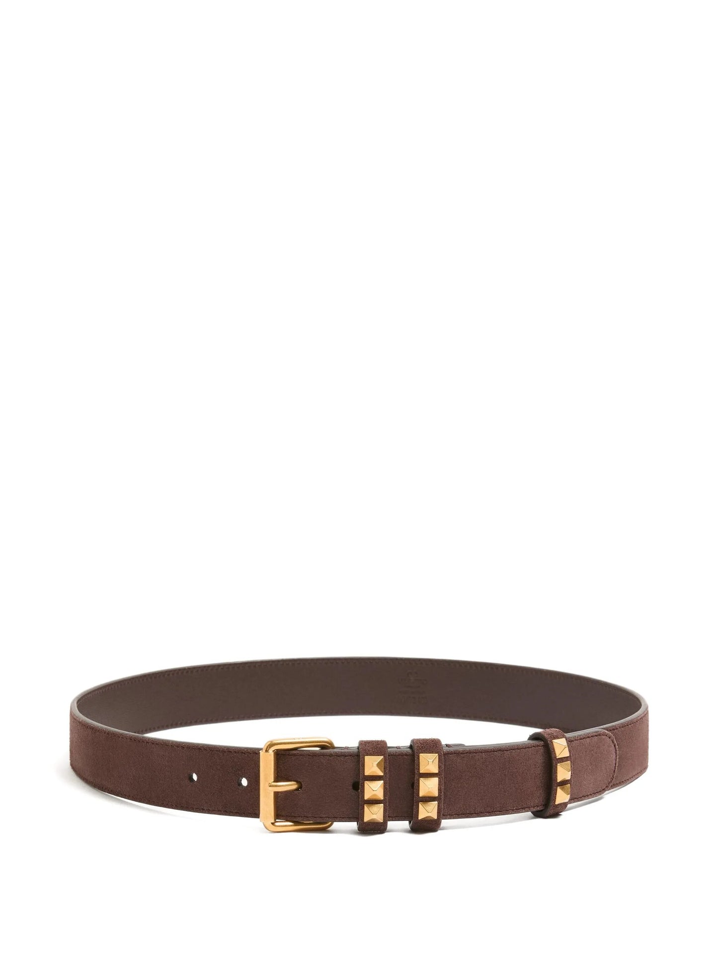 Rockstud-embellished suede belt