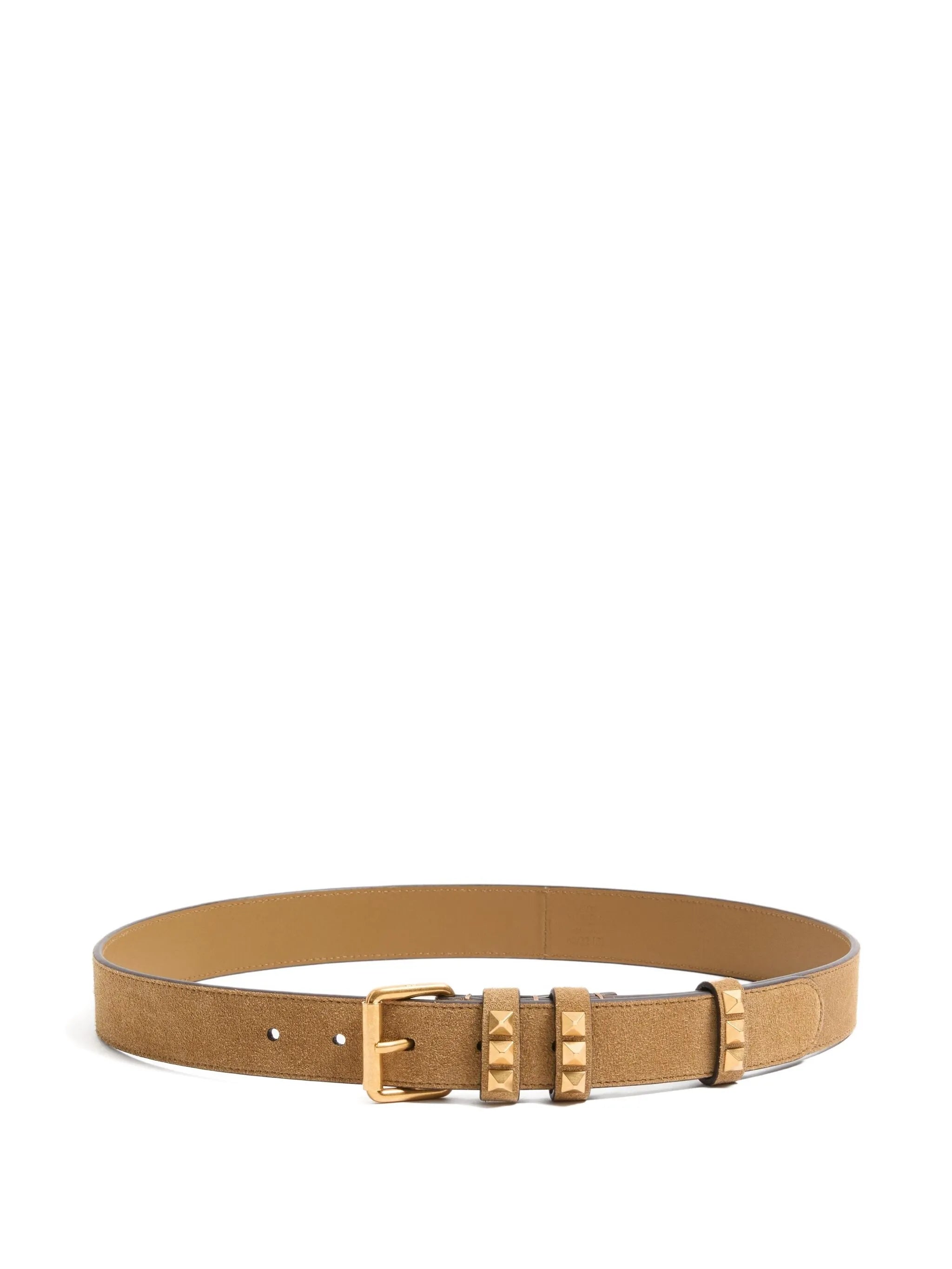 Rockstud-embellished suede belt