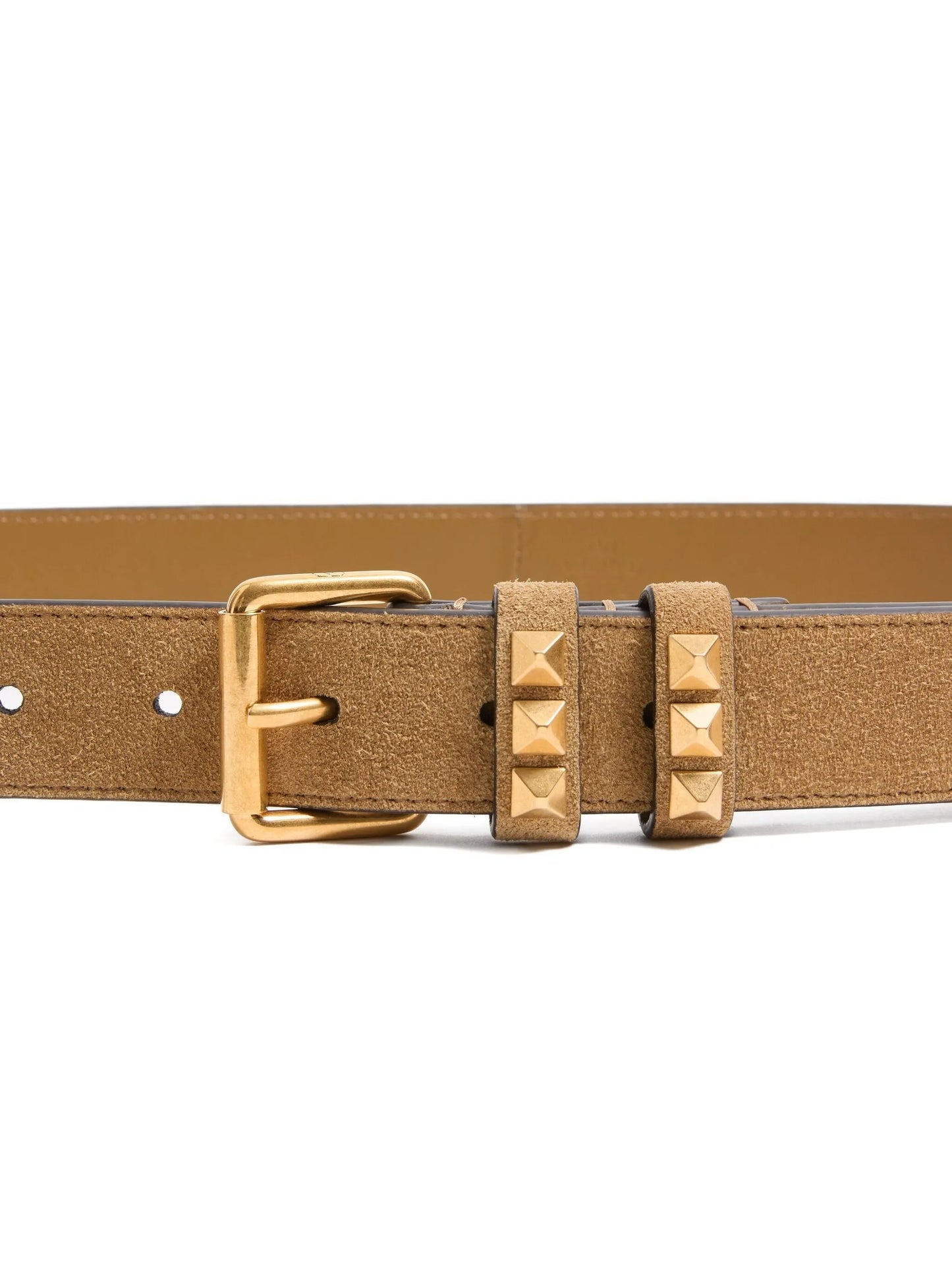 Rockstud belt in suede 30 mm