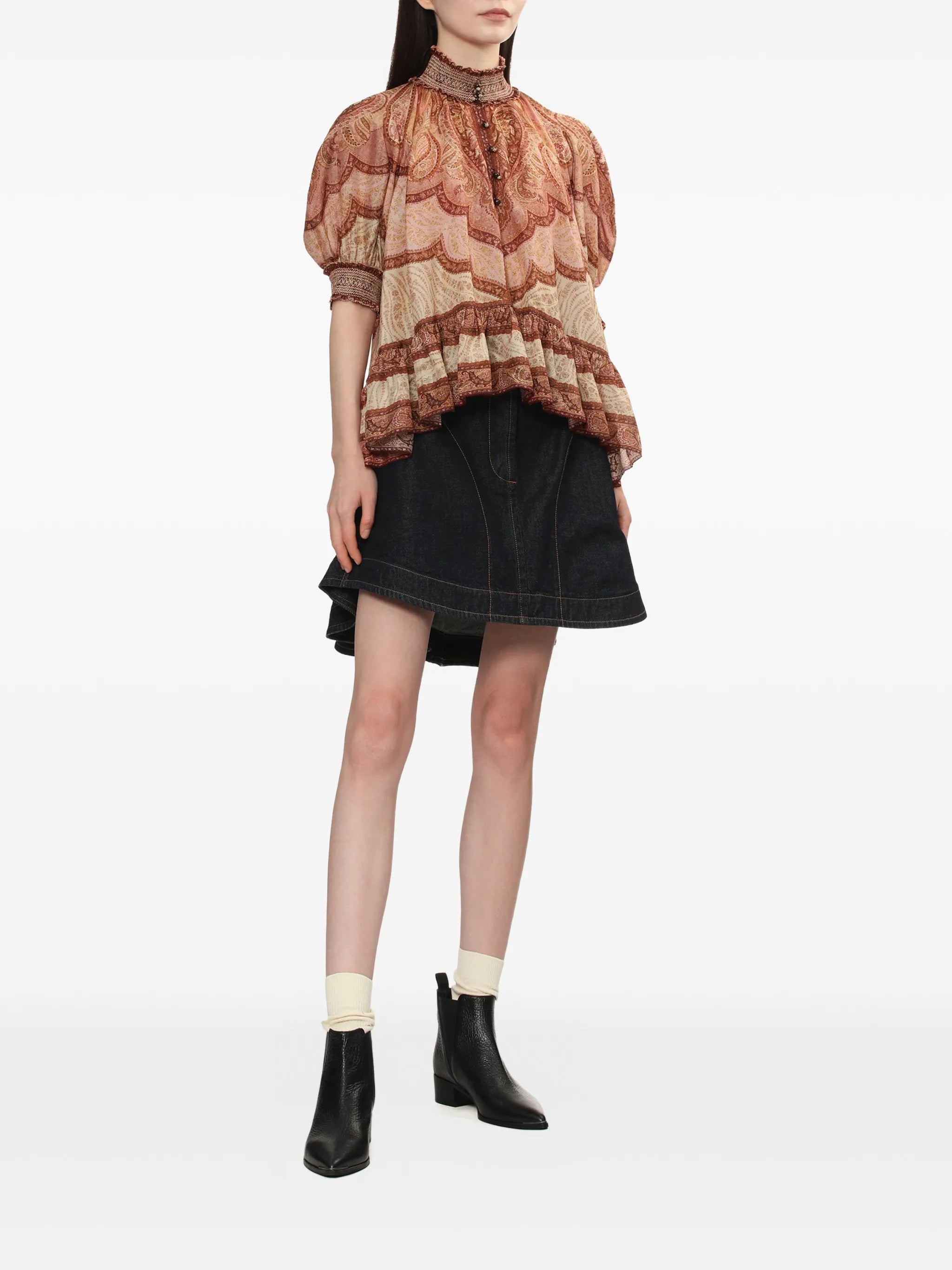 ZIM DENIM CARGO MINI SKIRT NIGHT SKY