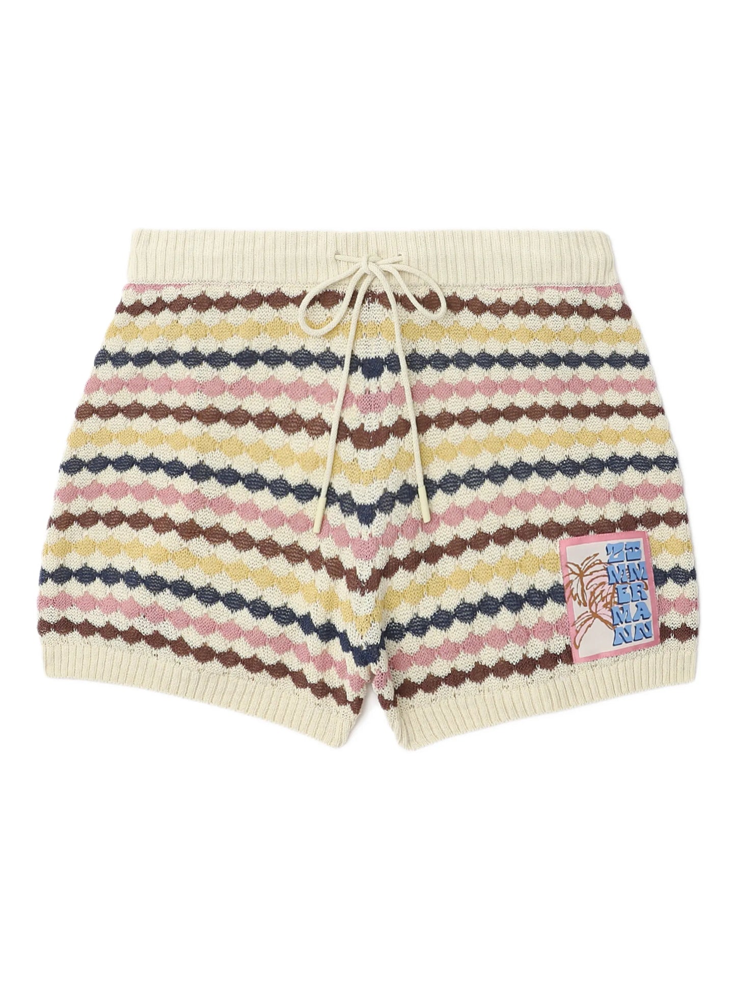 ZIM AWAKEN SCALLOP KNIT SHORT MULTI STRIPE