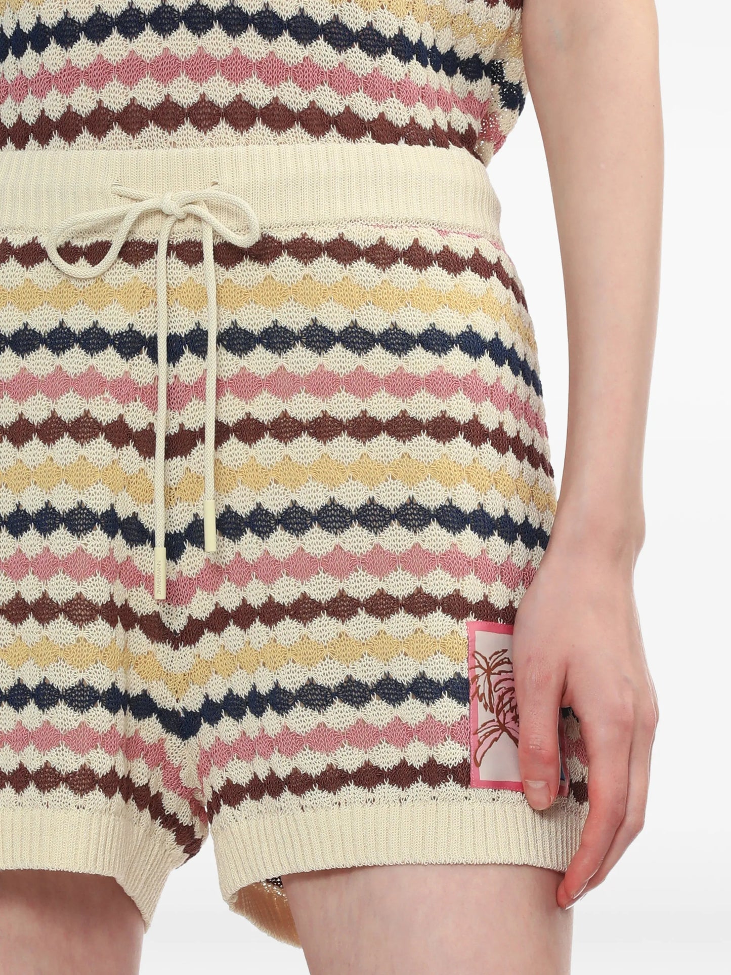 ZIM AWAKEN SCALLOP KNIT SHORT MULTI STRIPE