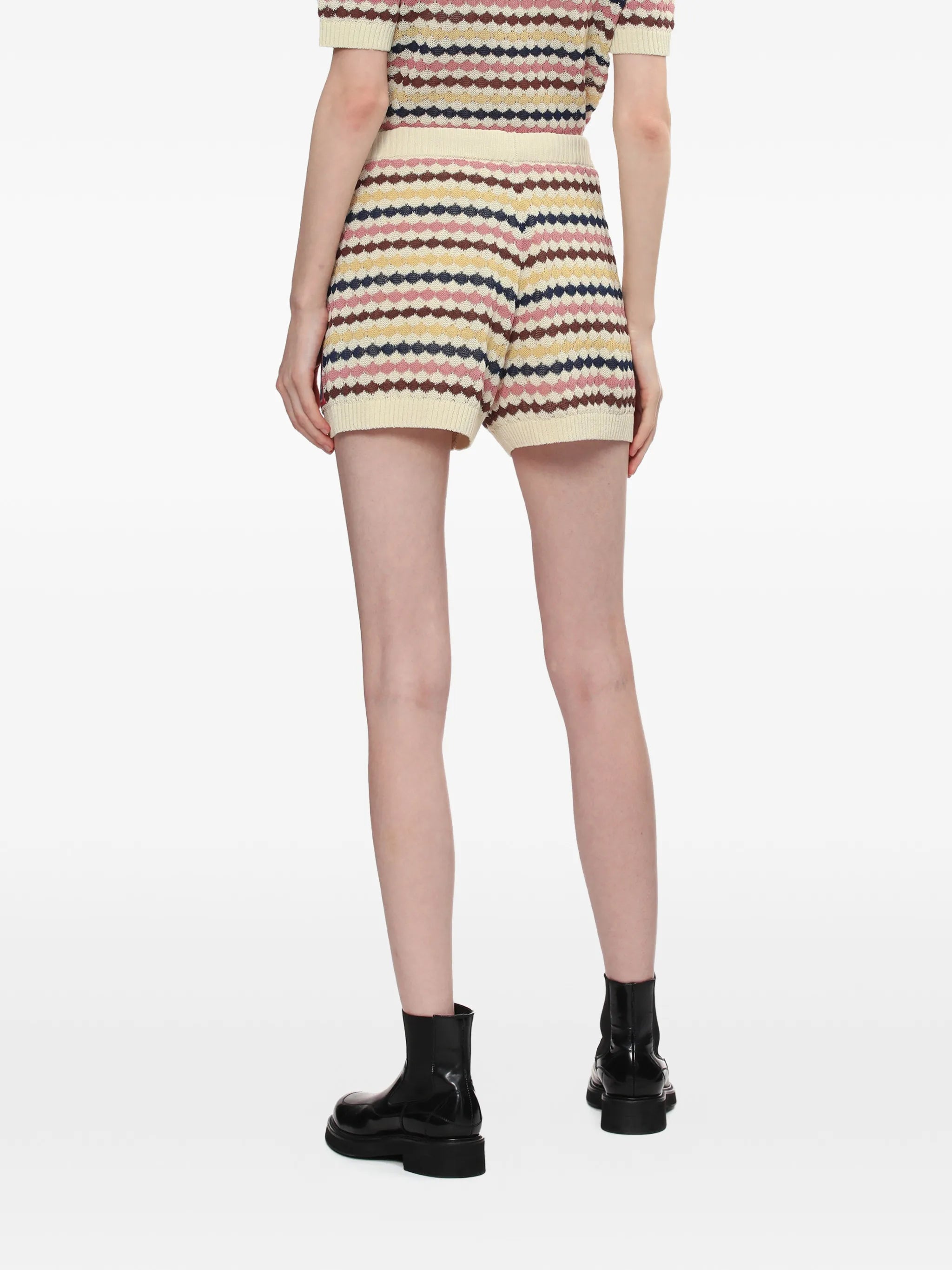ZIM AWAKEN SCALLOP KNIT SHORT MULTI STRIPE
