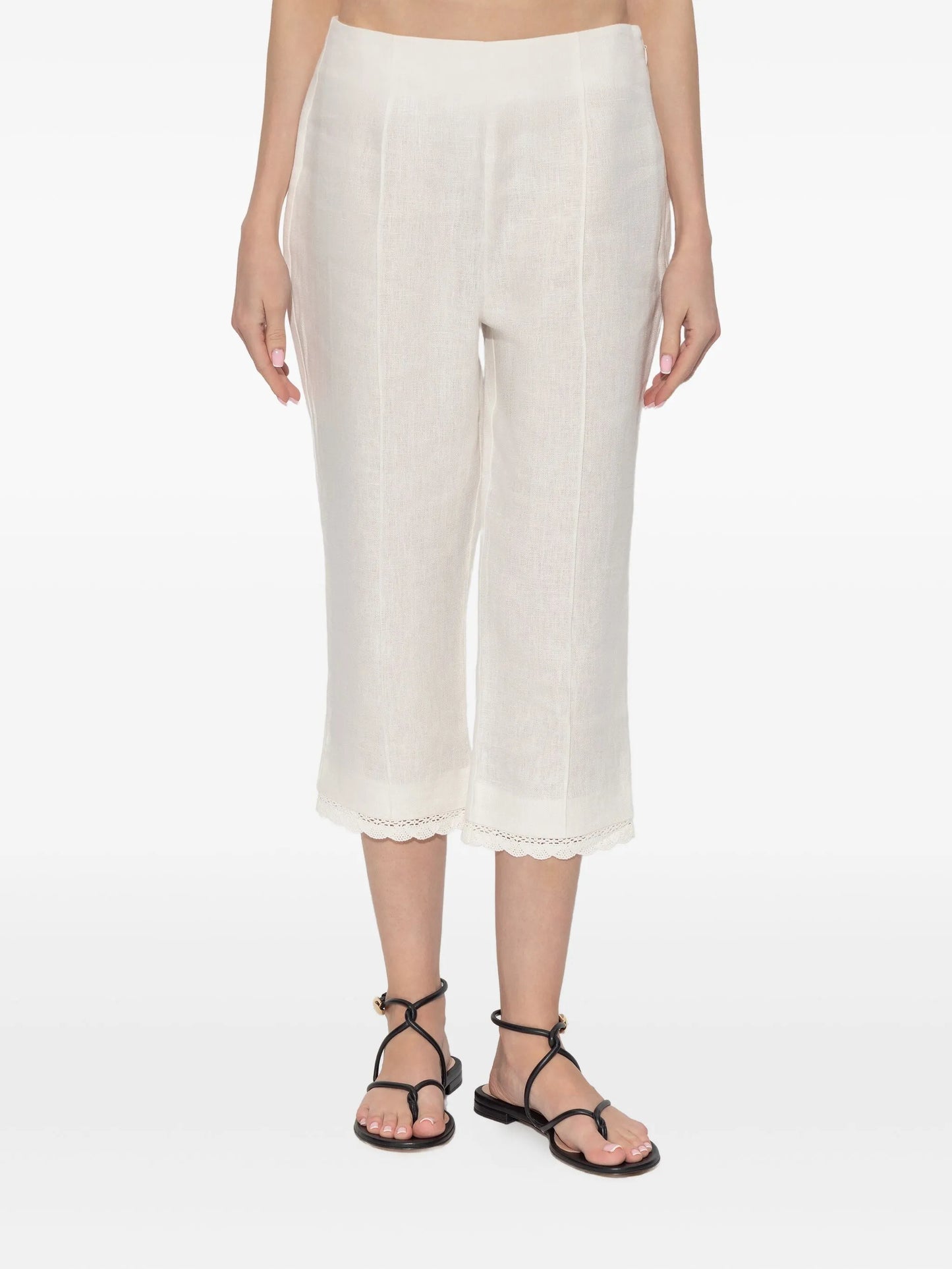 Effi lace-trim trousers