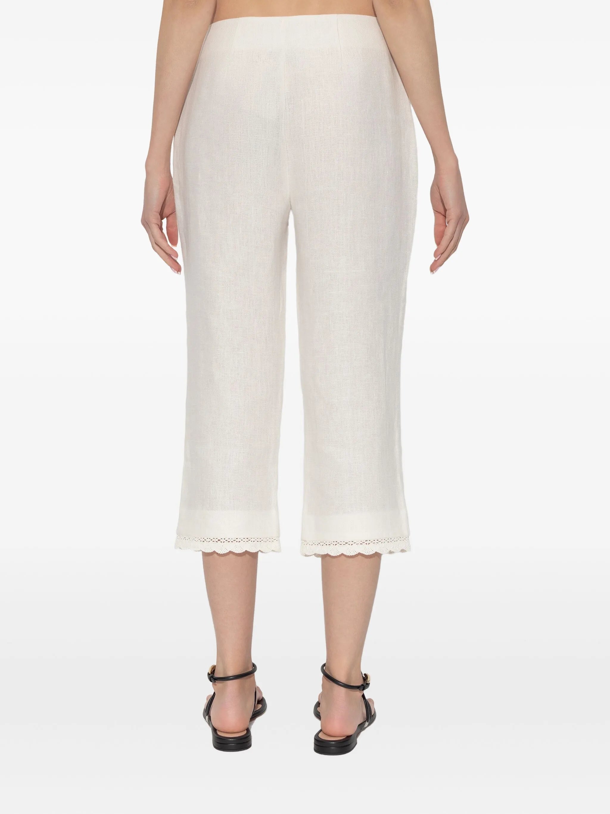 Effi lace-trim trousers