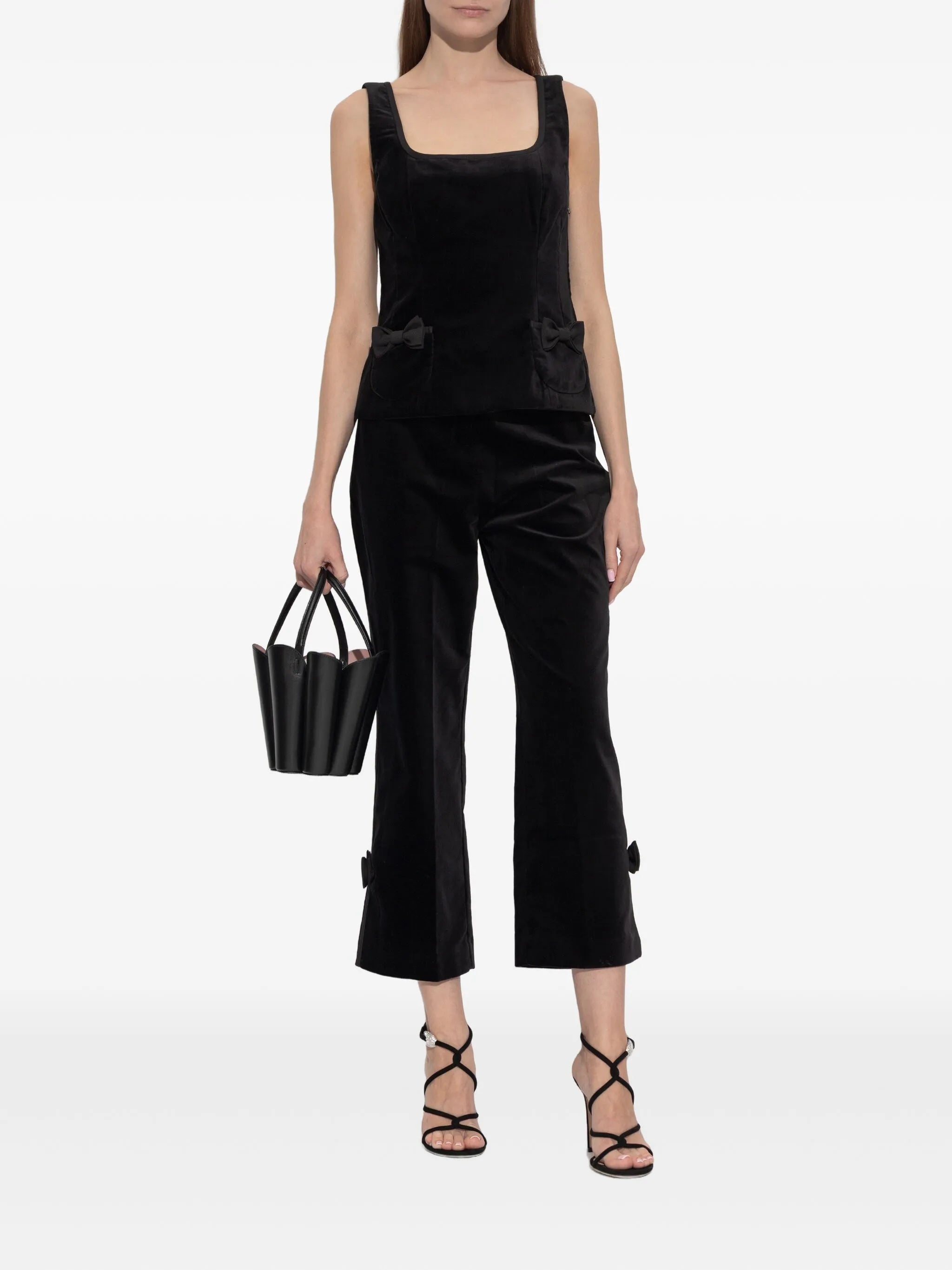 Quincy bow-detail trousers