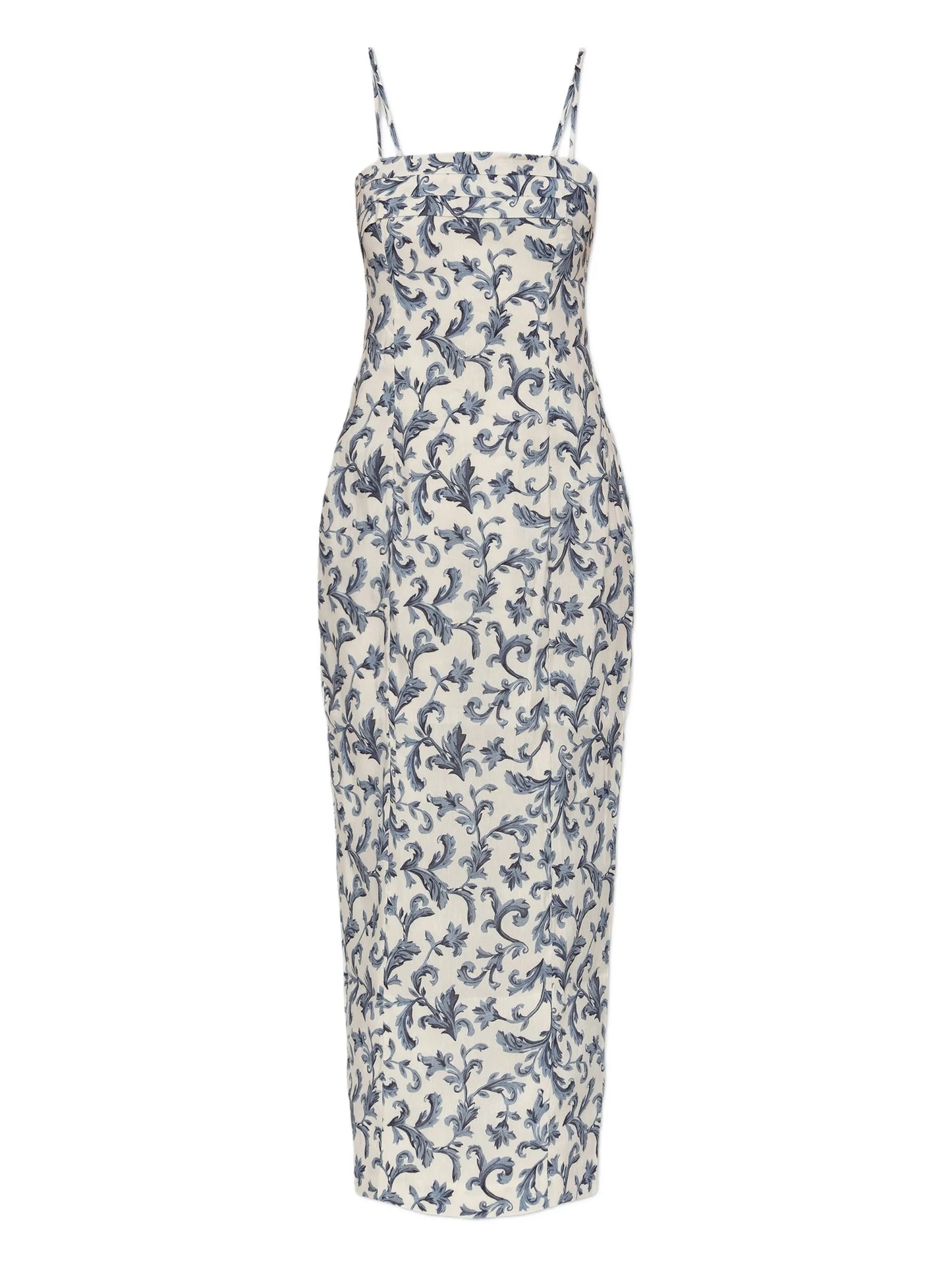 Rue baroque-print strappy midi dress