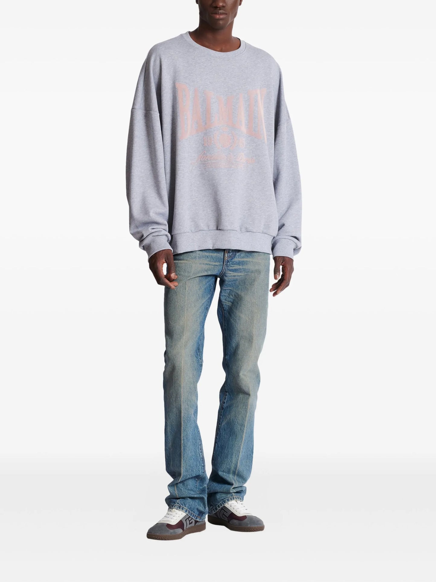 printed cotton sweater