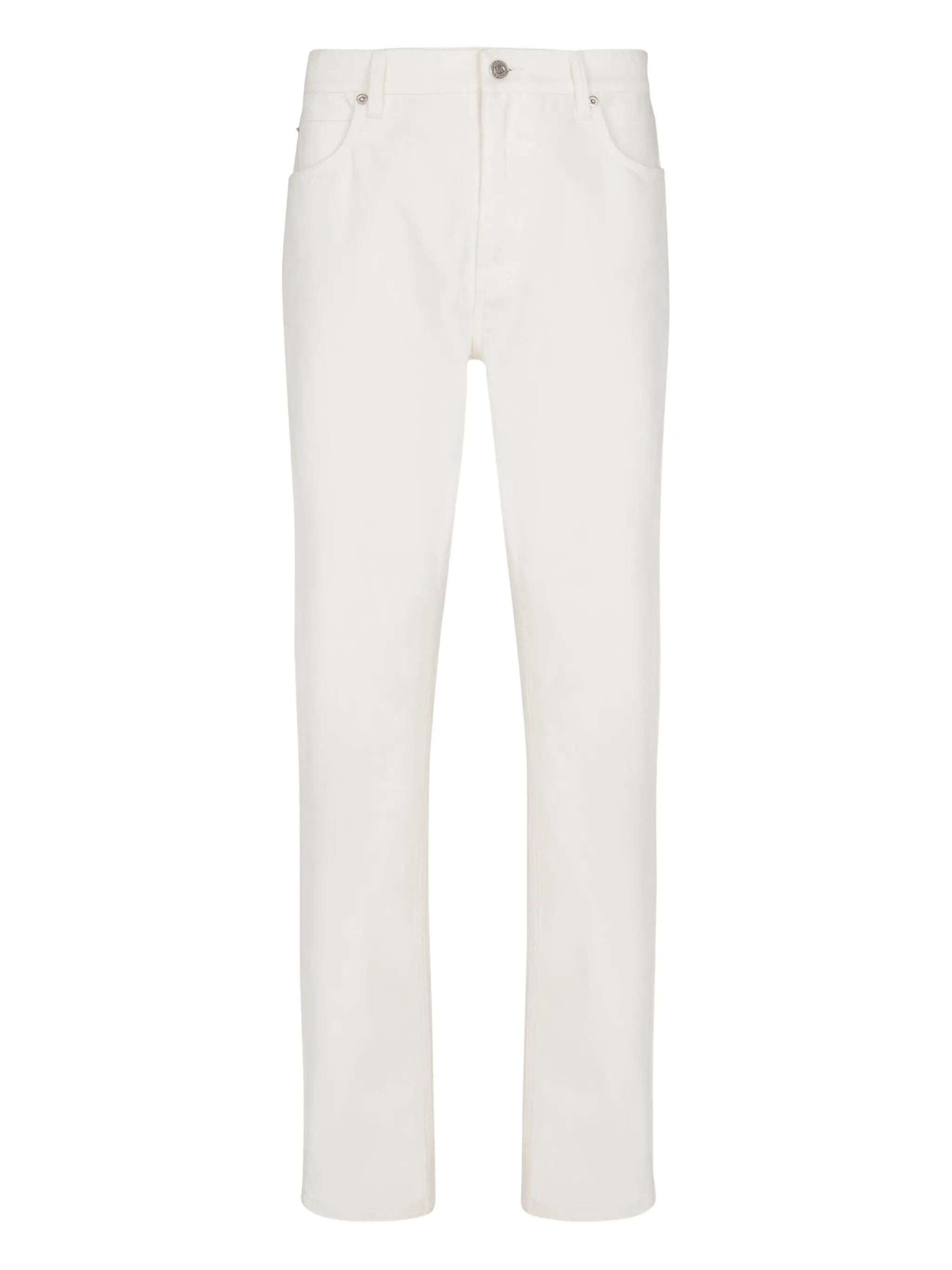straight-leg cotton jeans