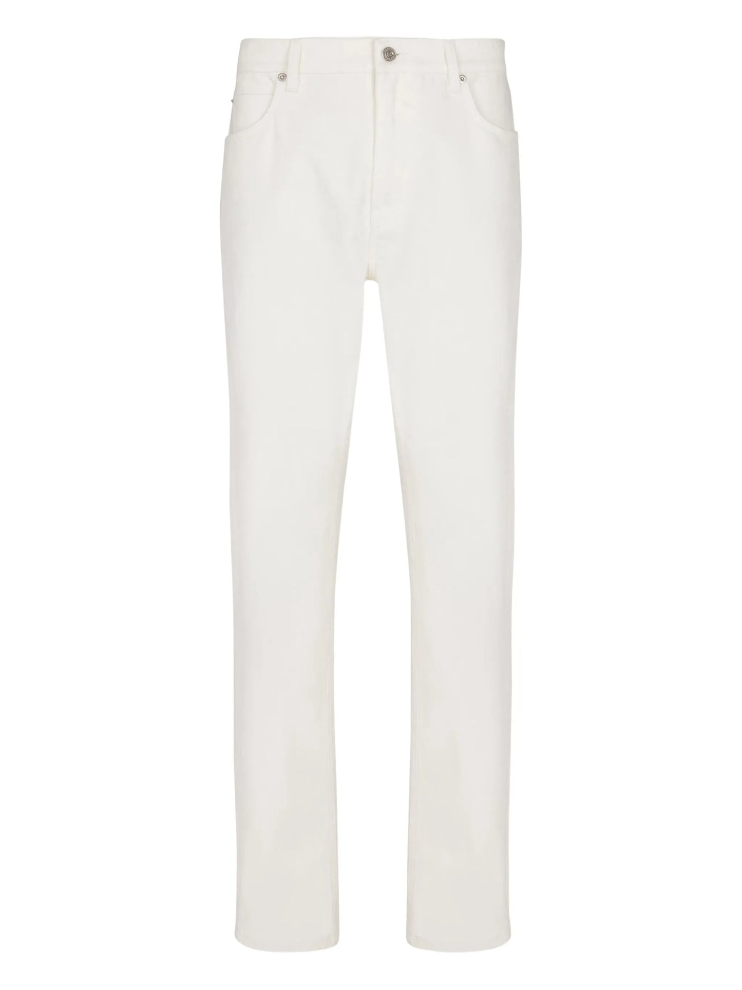 straight-leg cotton jeans