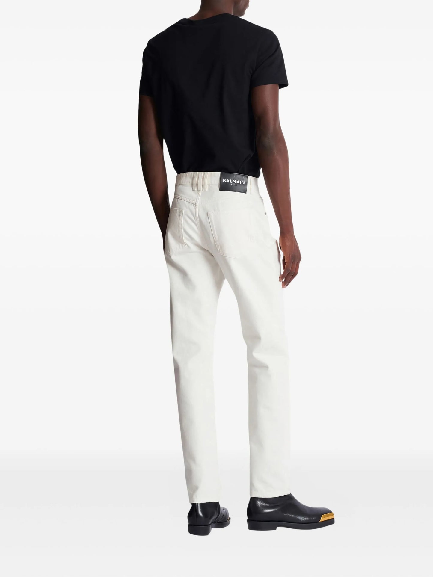 straight-leg cotton jeans