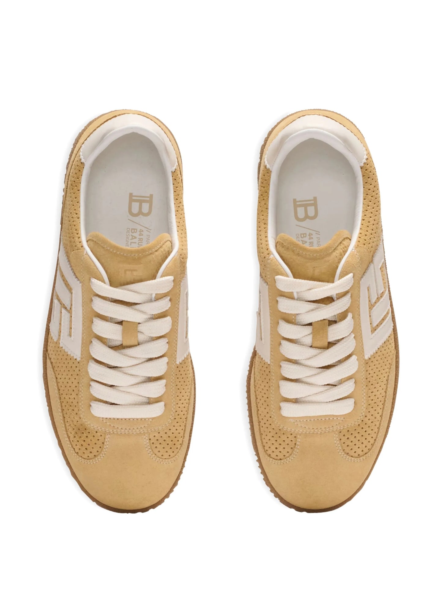 Swan perforated-detail sneakers