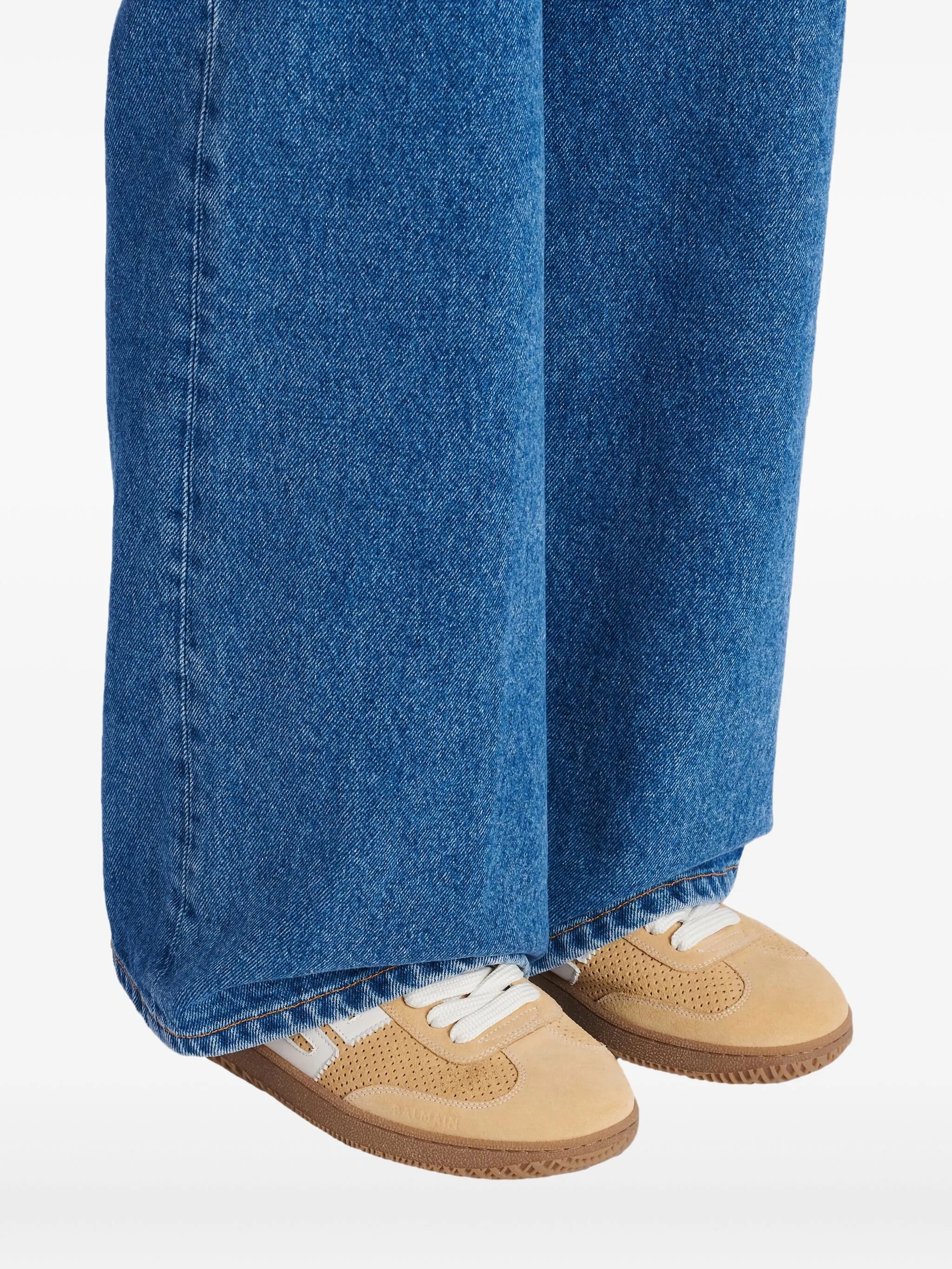 Swan perforated-detail sneakers