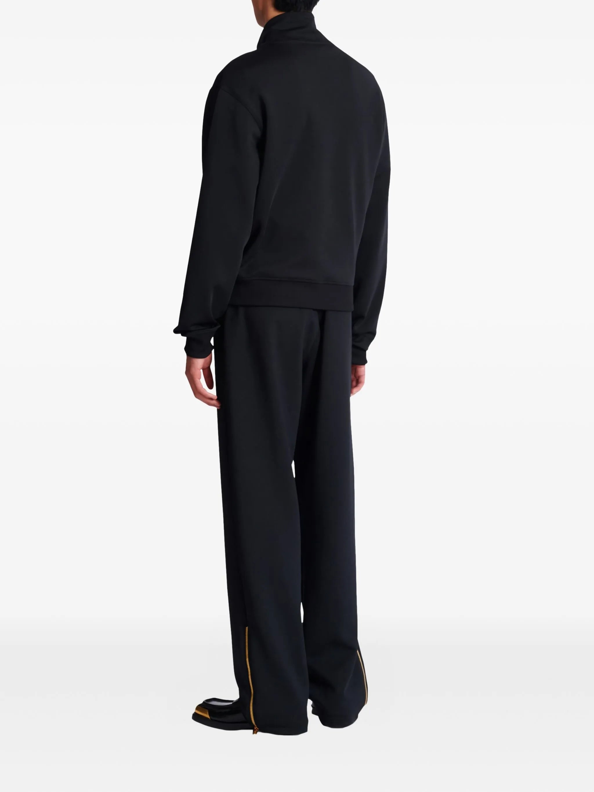 T-bar-detail zip track jacket