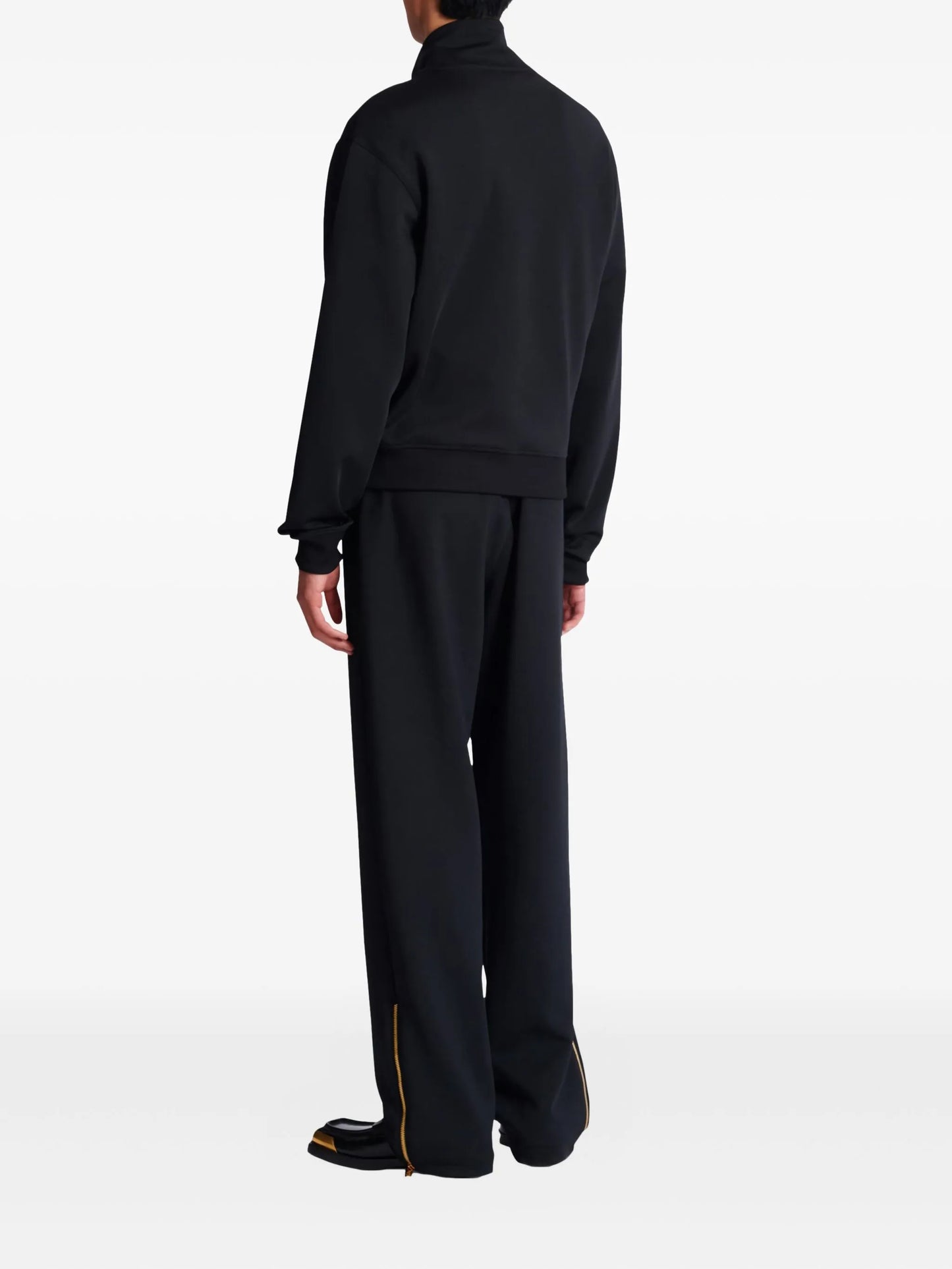 T-bar-detail zip track jacket