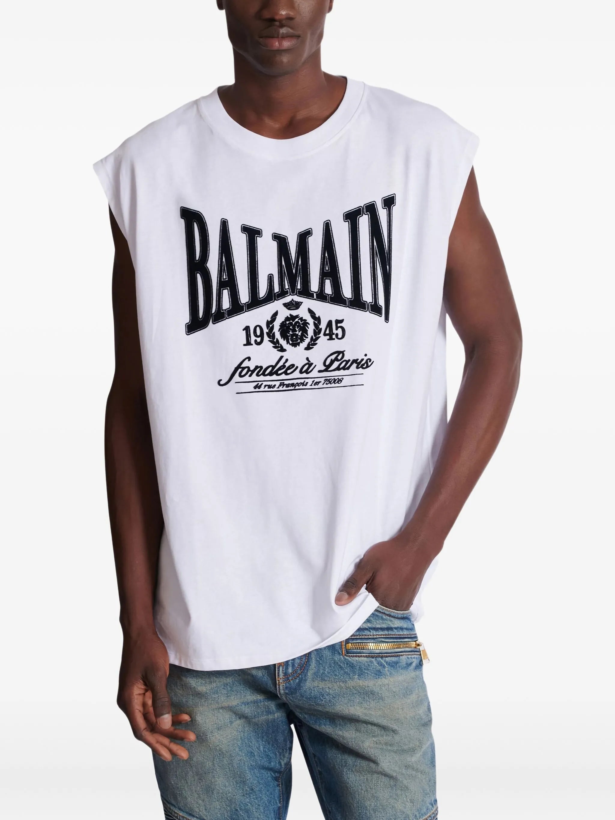relaxed printed tank top