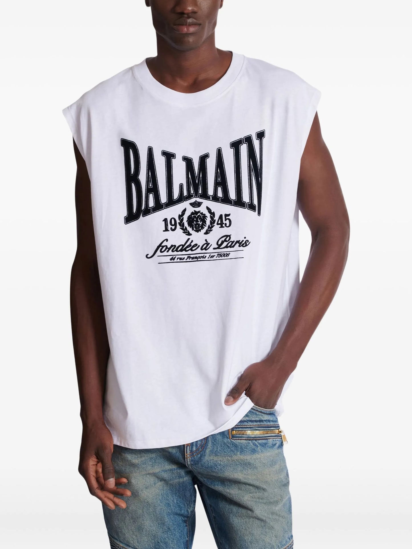 relaxed printed tank top