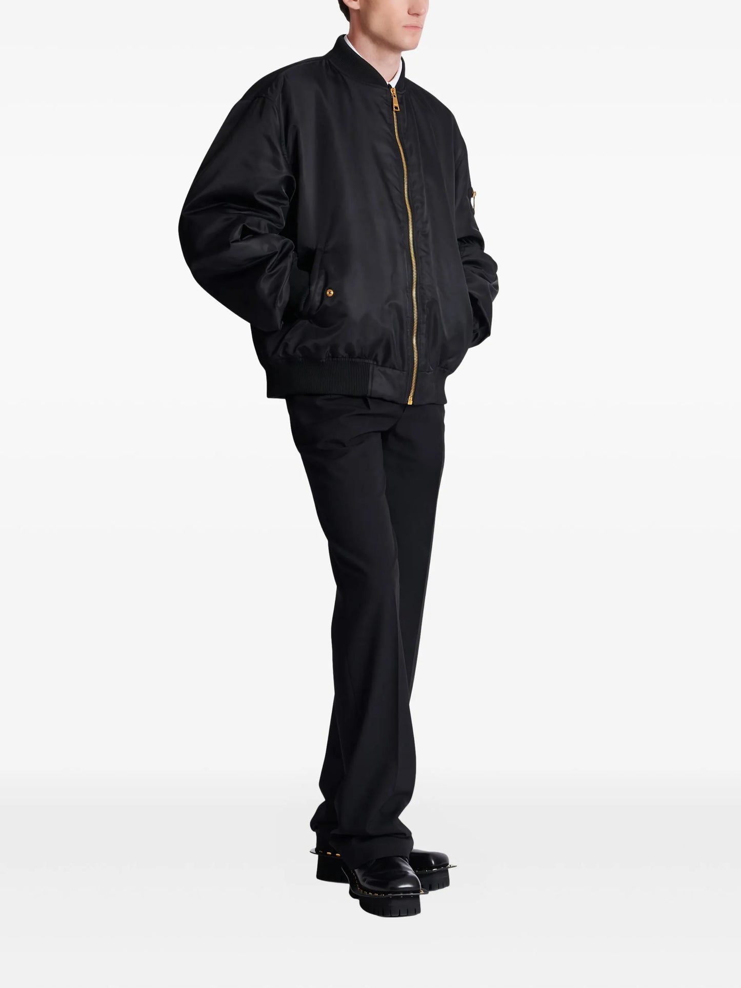flap-pockets bomber jacket