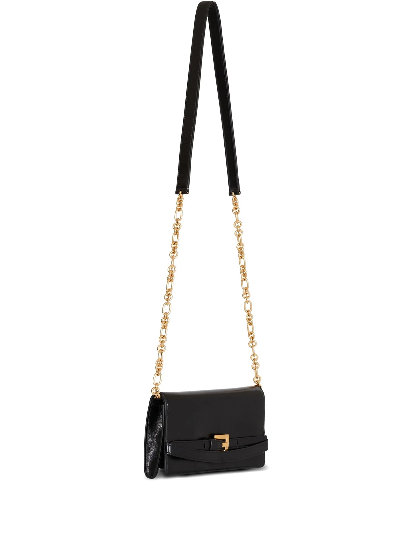 belt-detail clutch bag