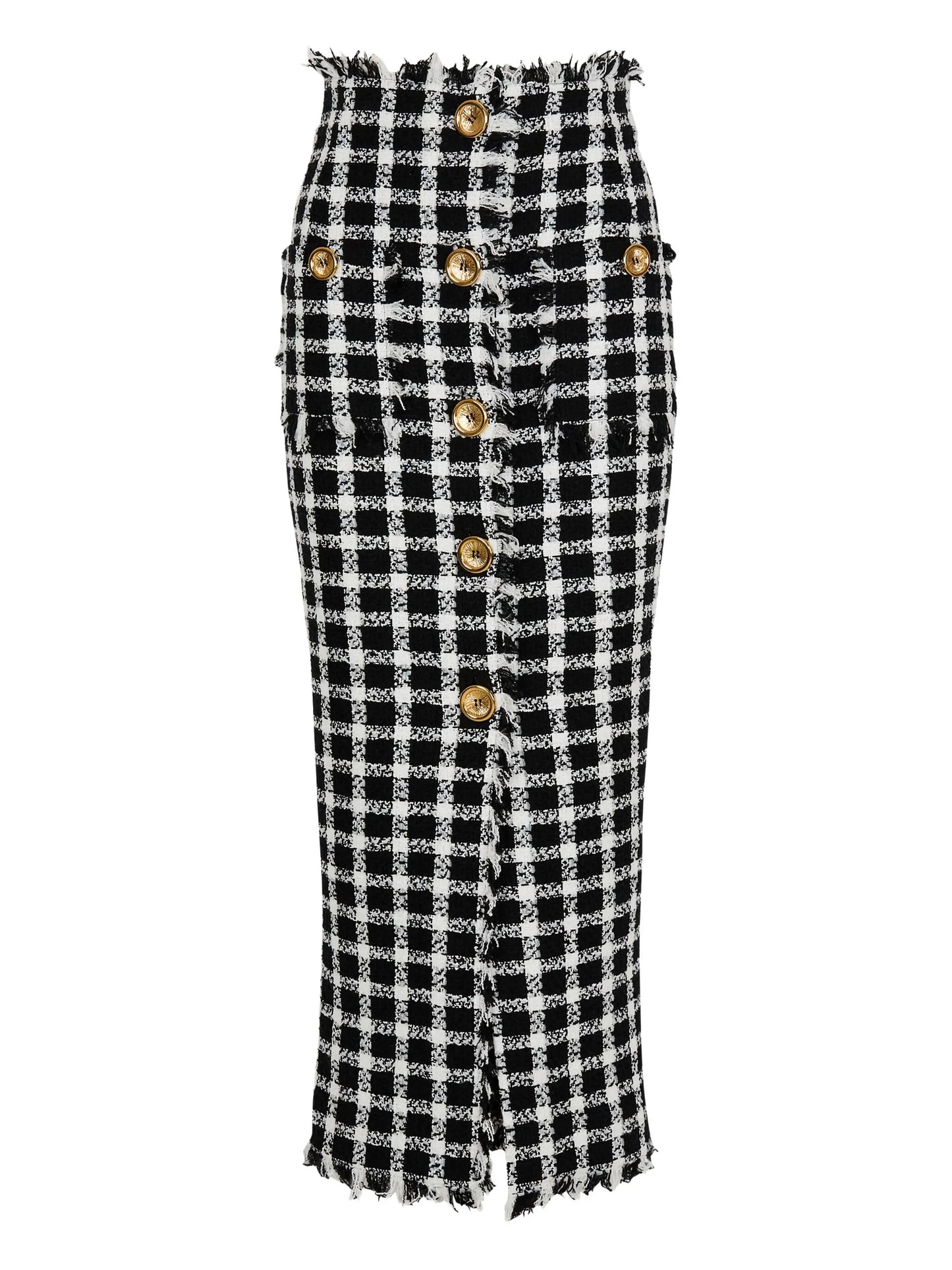 tweed buttoned skirt