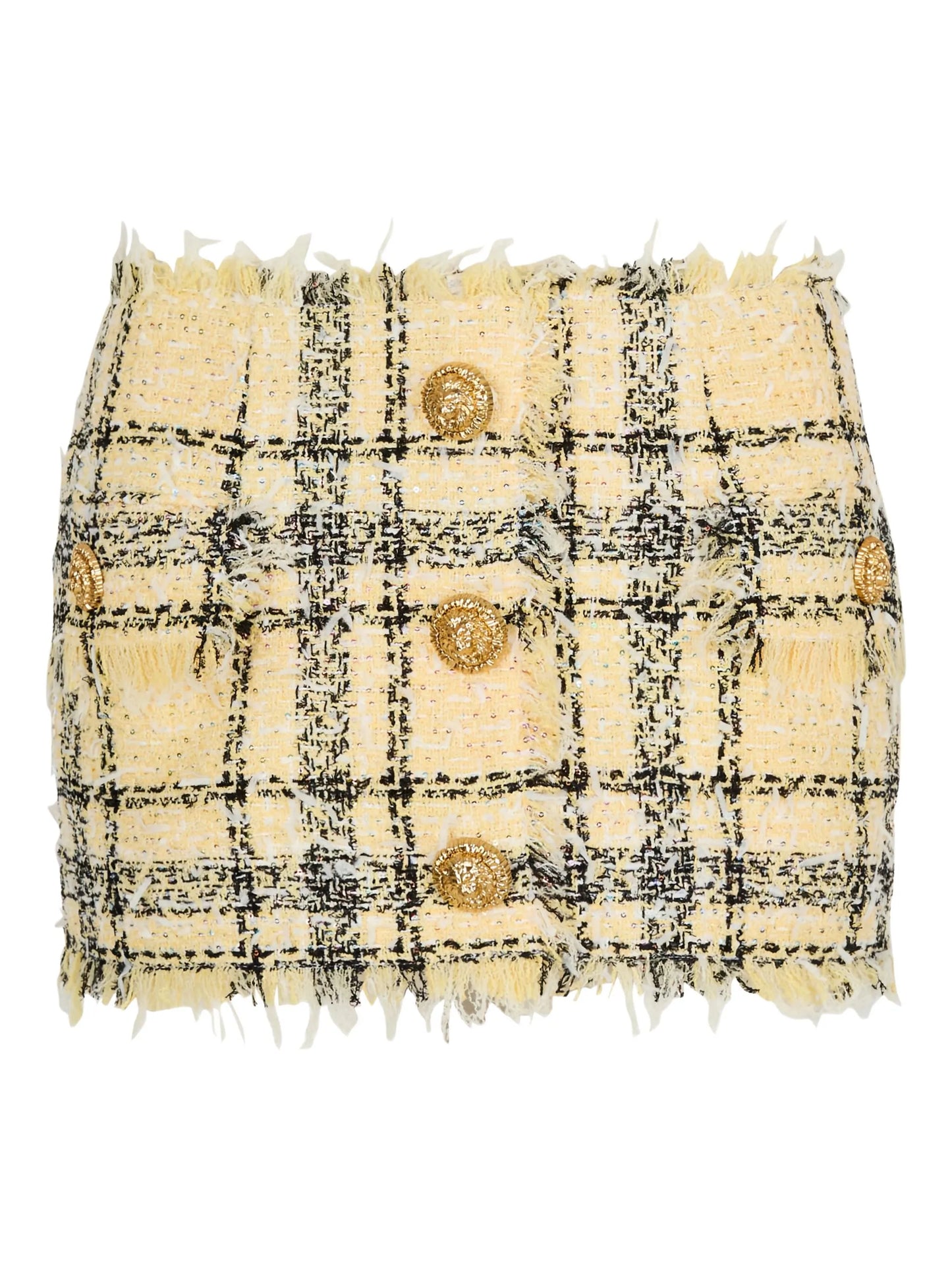 tweed buttoned skirt
